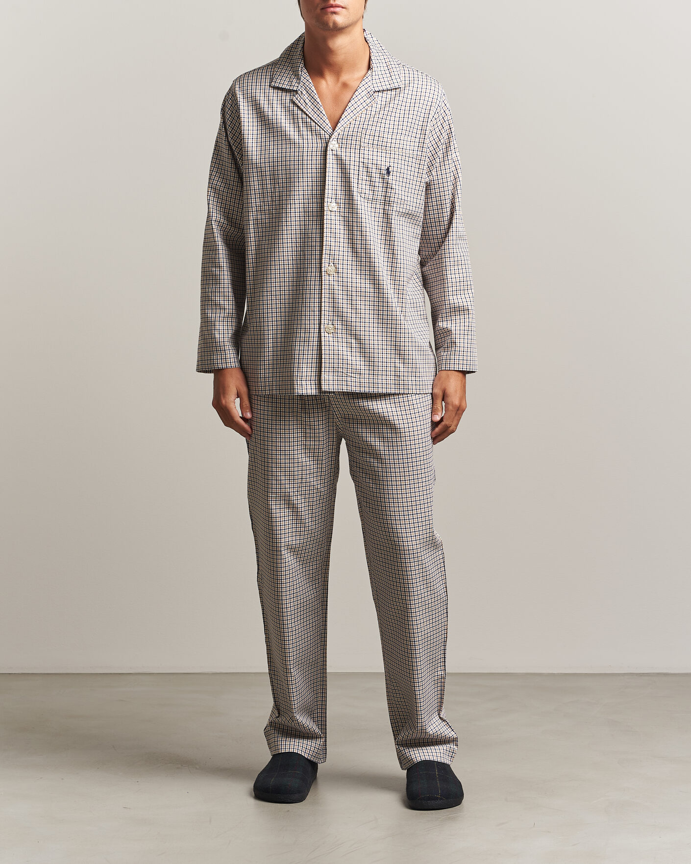 Herren | Schlafanzüge & Bademäntel | Polo Ralph Lauren | Pyjamas Set Khaki White Multi