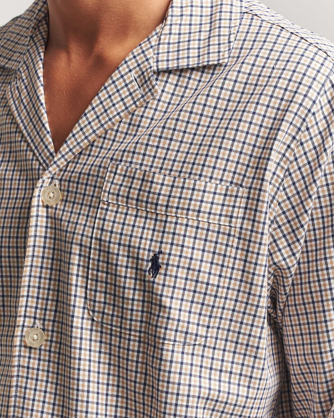 Herren | Schlafanzüge & Bademäntel | Polo Ralph Lauren | Pyjamas Set Khaki White Multi