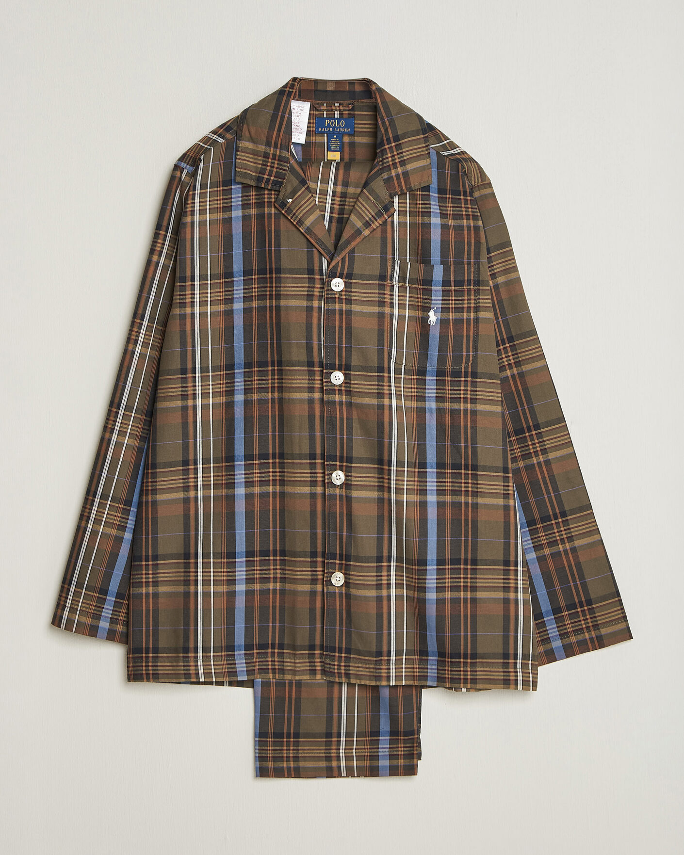 Herren | Schlafanzüge & Bademäntel | Polo Ralph Lauren | Pyjamas Set Olive Brown Multi