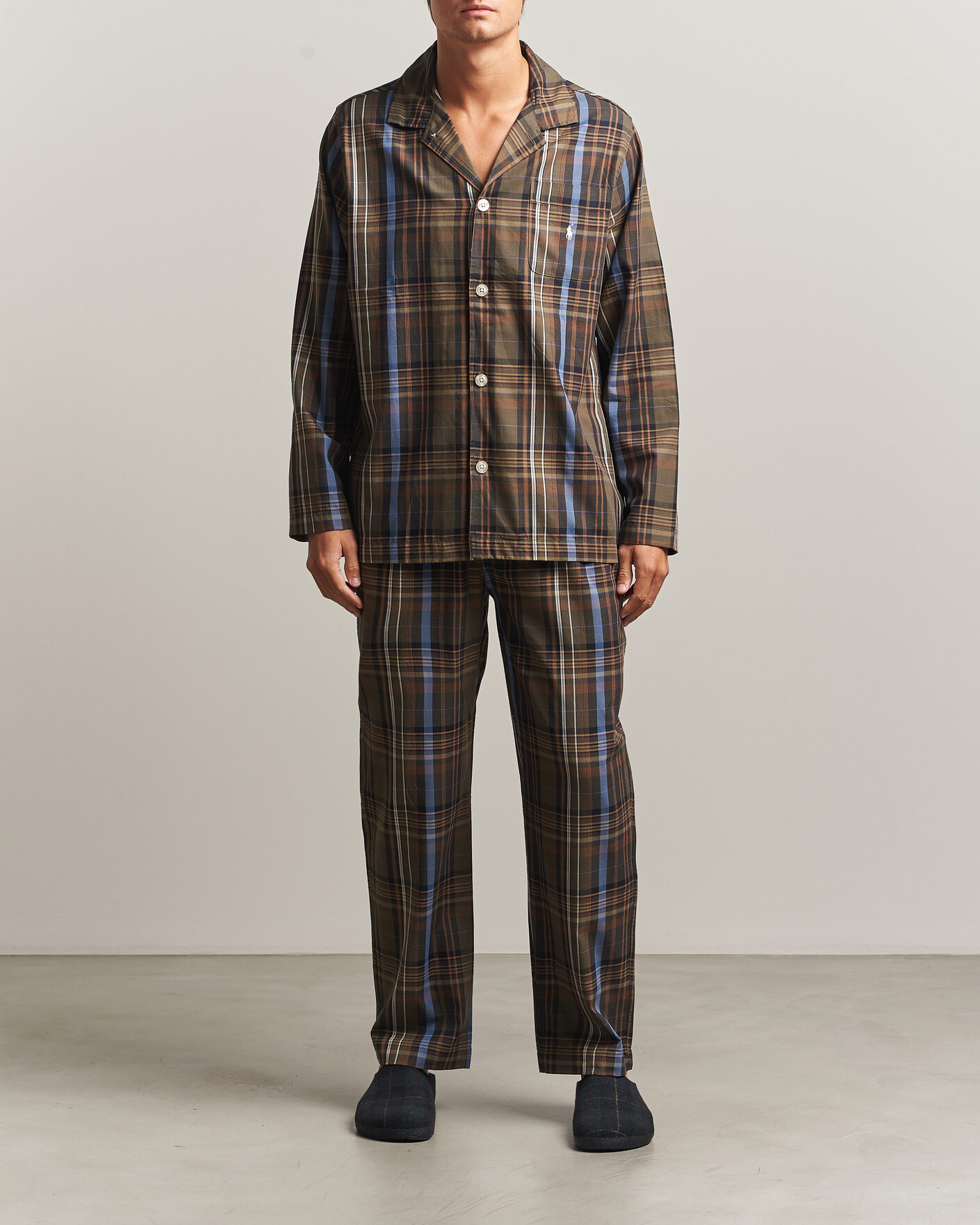 Herren | Schlafanzüge & Bademäntel | Polo Ralph Lauren | Pyjamas Set Olive Brown Multi