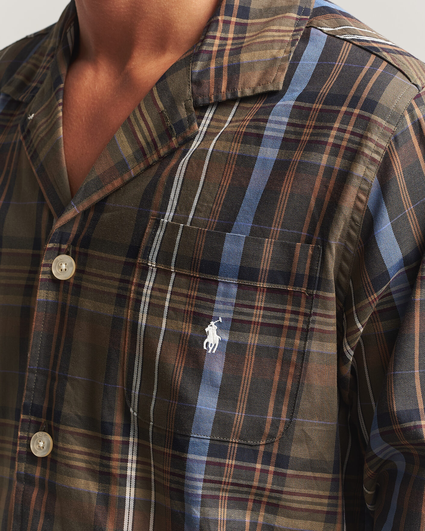 Herren | Schlafanzüge & Bademäntel | Polo Ralph Lauren | Pyjamas Set Olive Brown Multi