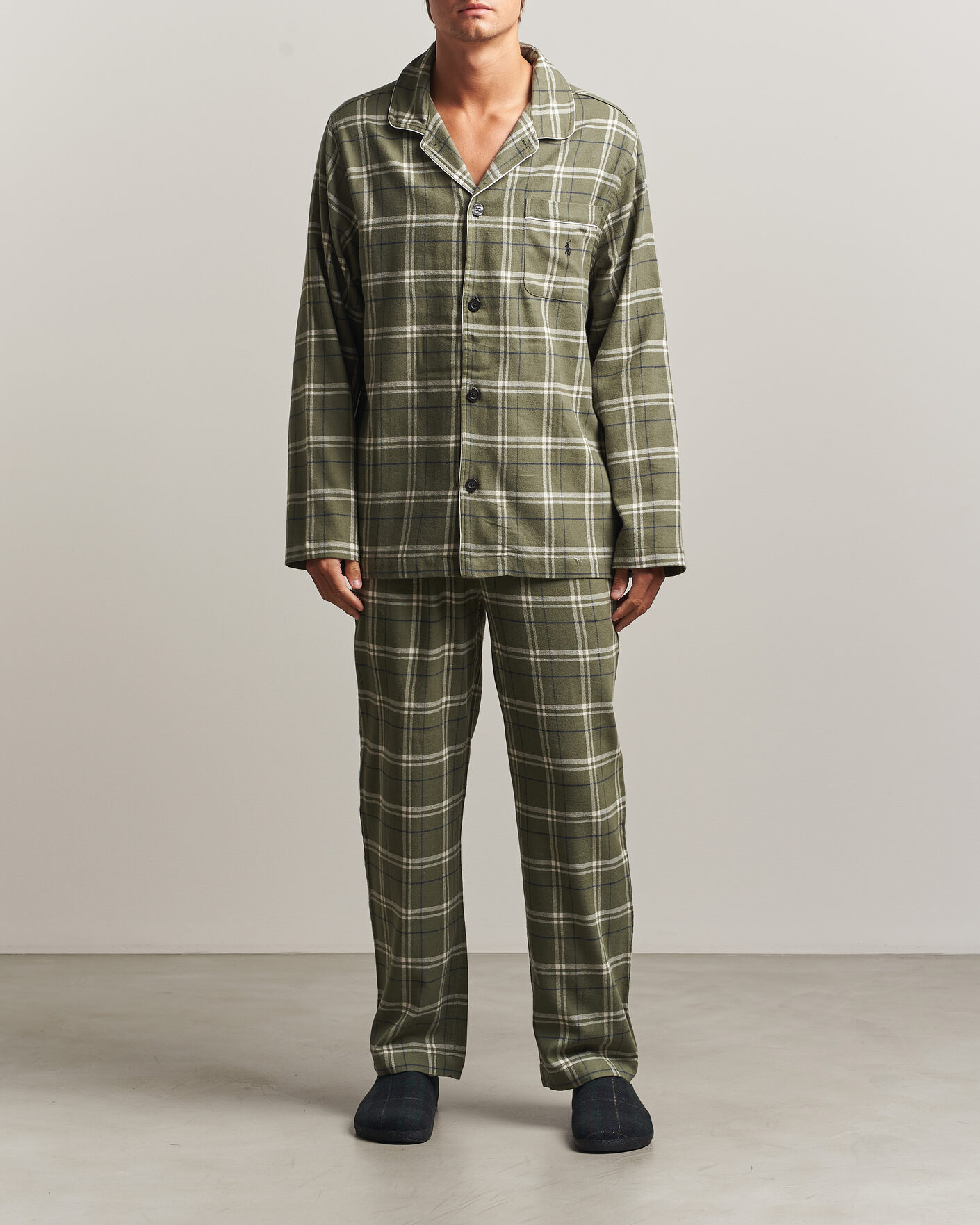 Herren | Schlafanzüge & Bademäntel | Polo Ralph Lauren | Pyjamas Set Olive/Navy
