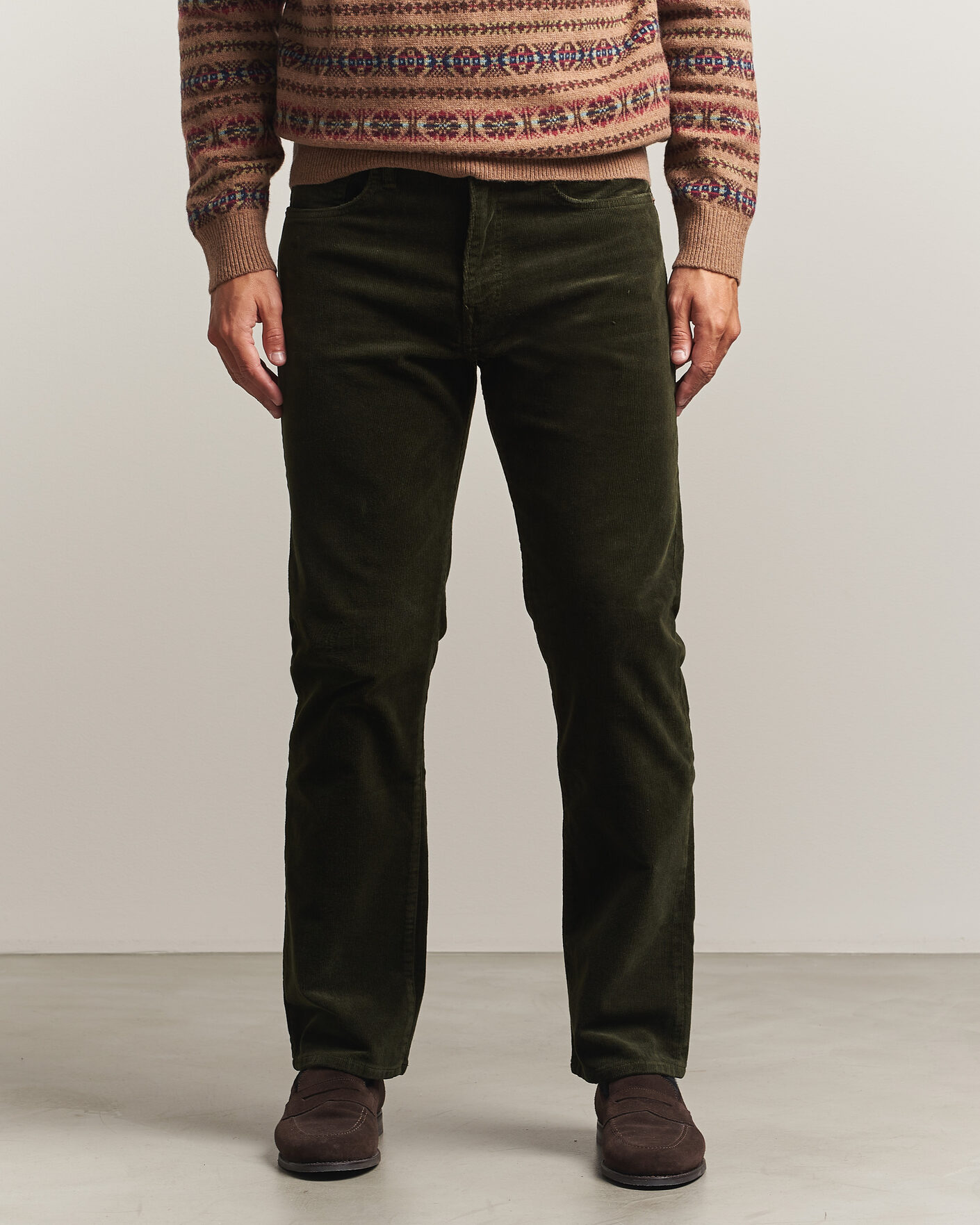 Herren | Hosen | Polo Ralph Lauren | Stretch Corduroy Straight Fit Pants Estate Olive