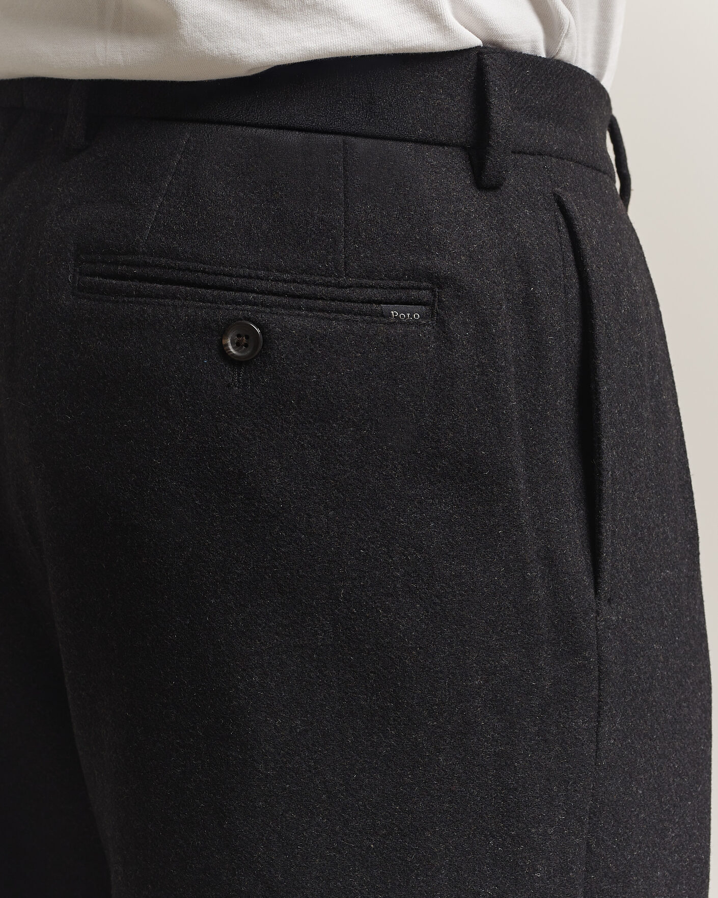 Herren | Hosen | Polo Ralph Lauren | Flanell Blend Straight Fit Pants Dark Grey