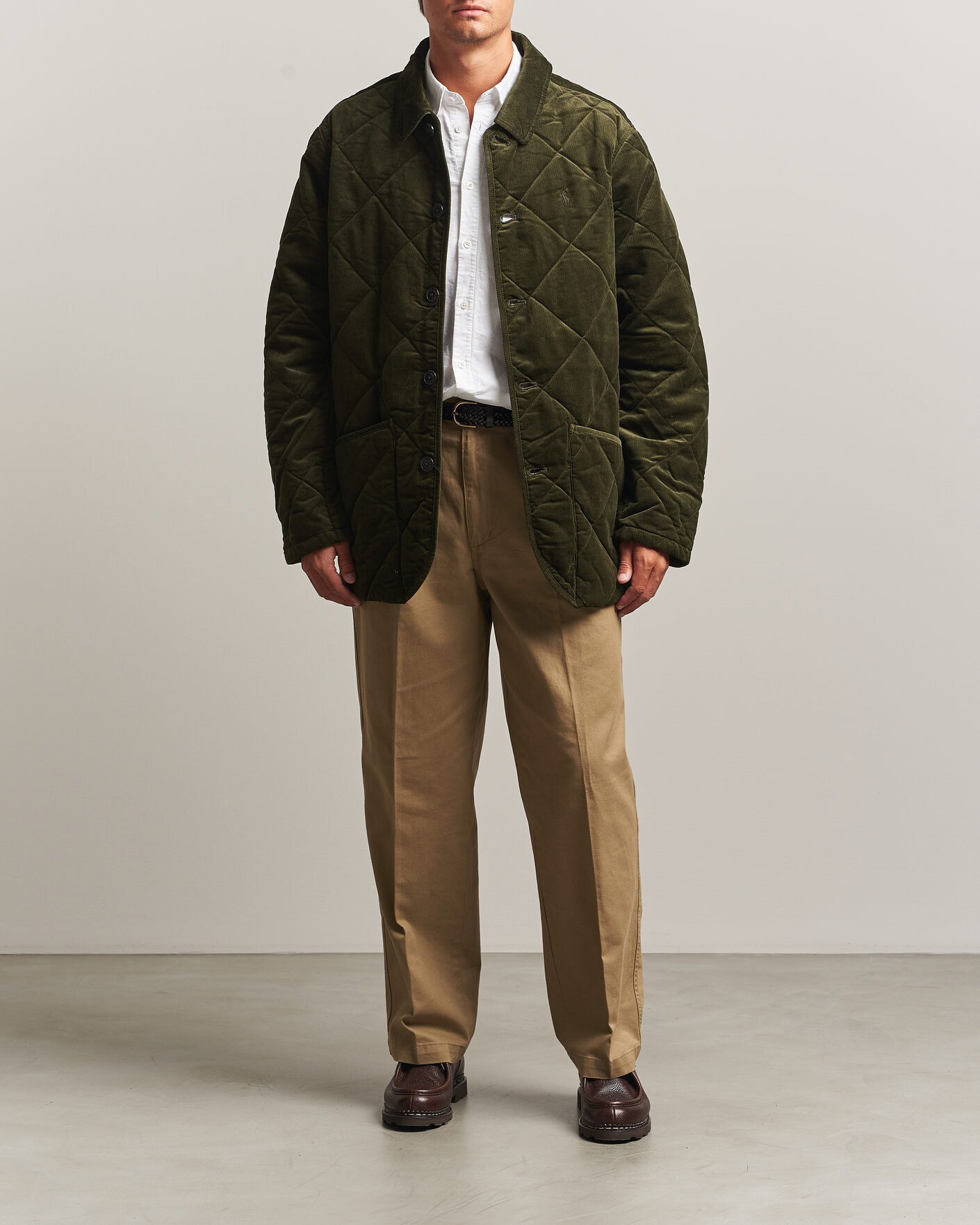 Herren | Jacken | Polo Ralph Lauren | Quilted Corduroy Car Coat Company Olive