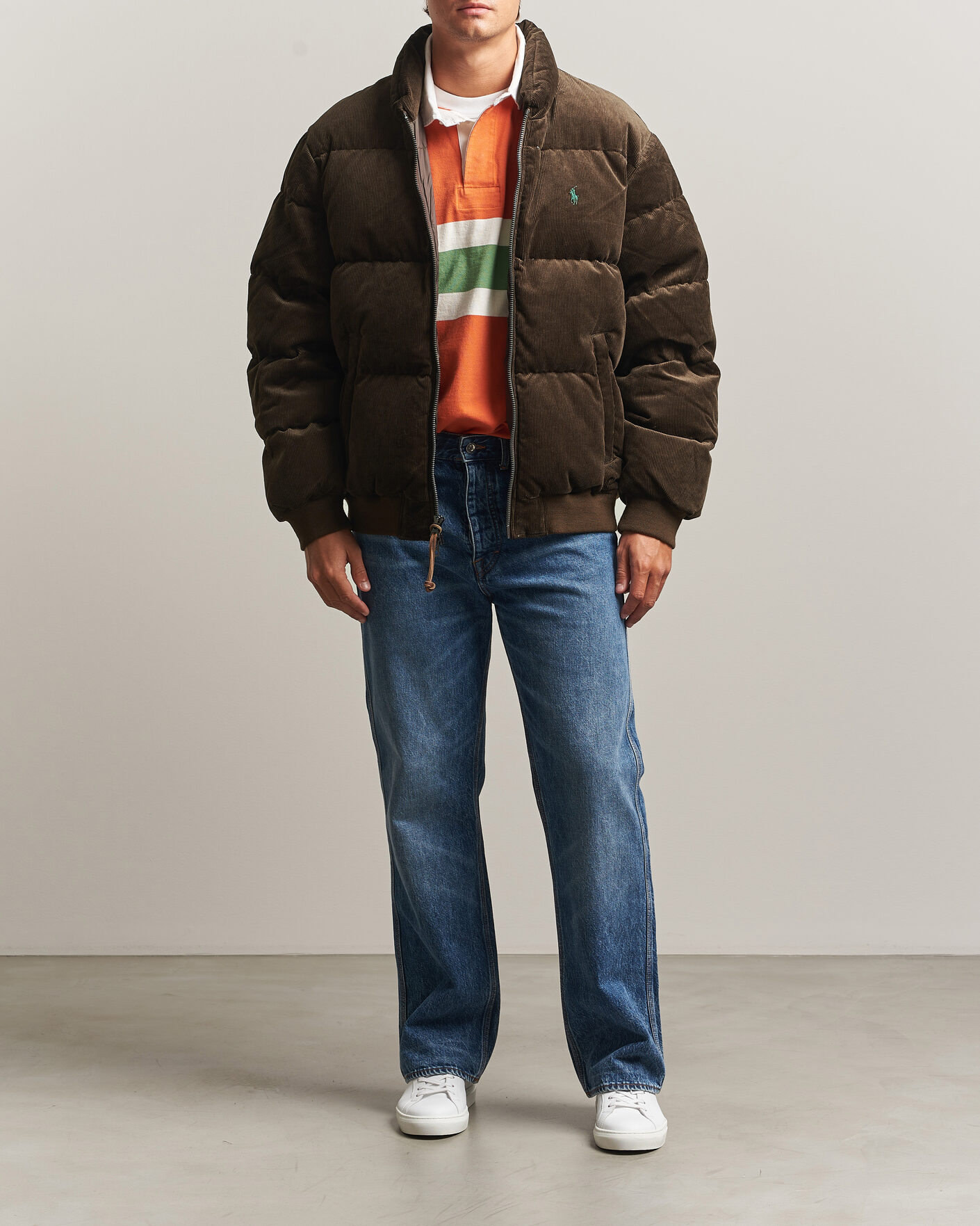 Herren | Jacken | Polo Ralph Lauren | Corduroy Puffer Jacket Dark Beech