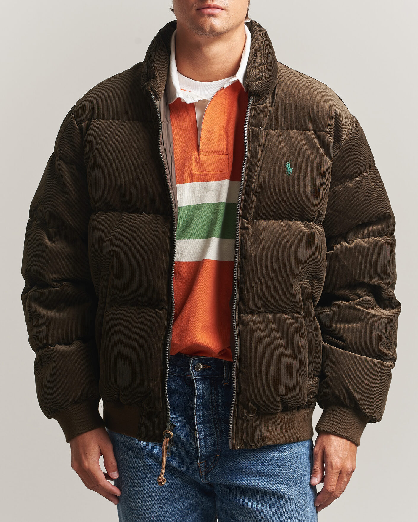 Herren | Jacken | Polo Ralph Lauren | Corduroy Puffer Jacket Dark Beech