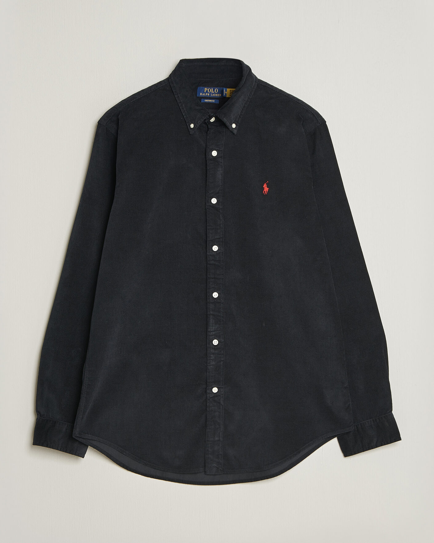 Herren | Hemden | Polo Ralph Lauren | Custom Fit BD Corduroy Shirt Polo Black