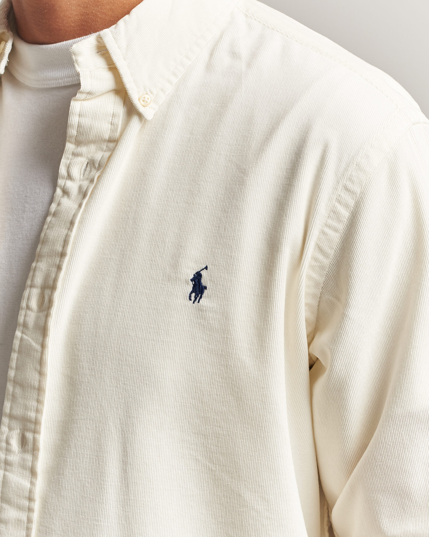 Herren | Hemden | Polo Ralph Lauren | Custom Fit BD Corduroy Shirt Clubhouse Cream