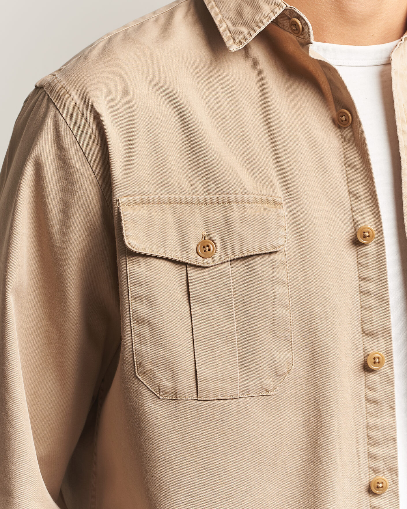 Herren | Hemden | Polo Ralph Lauren | Litchfield Washed Chino Overshirt Vintage Khaki