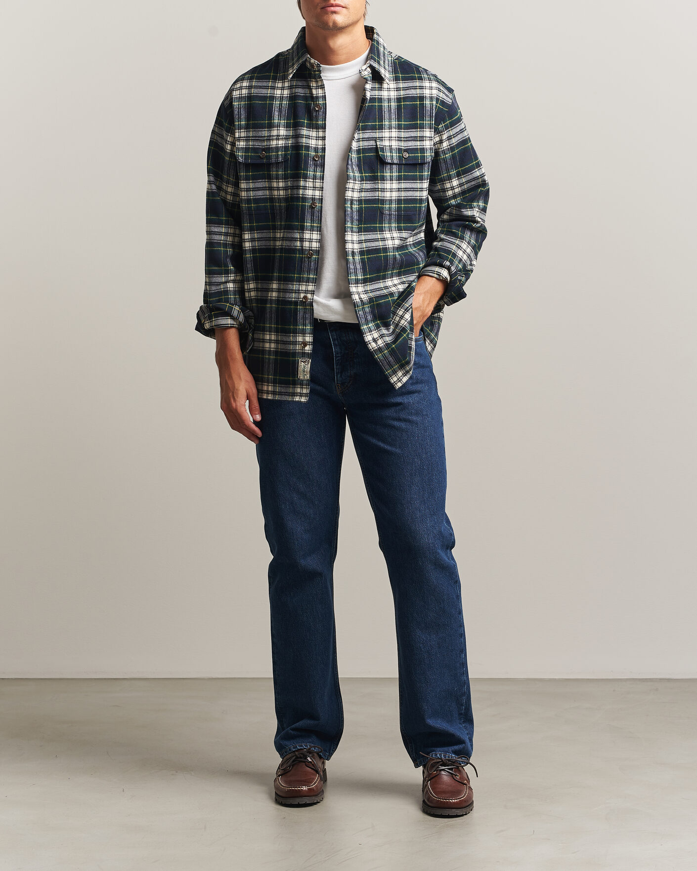 Herren | Hemden | Polo Ralph Lauren | Classic Fit Shaggy Flannel Shirt Navy Green