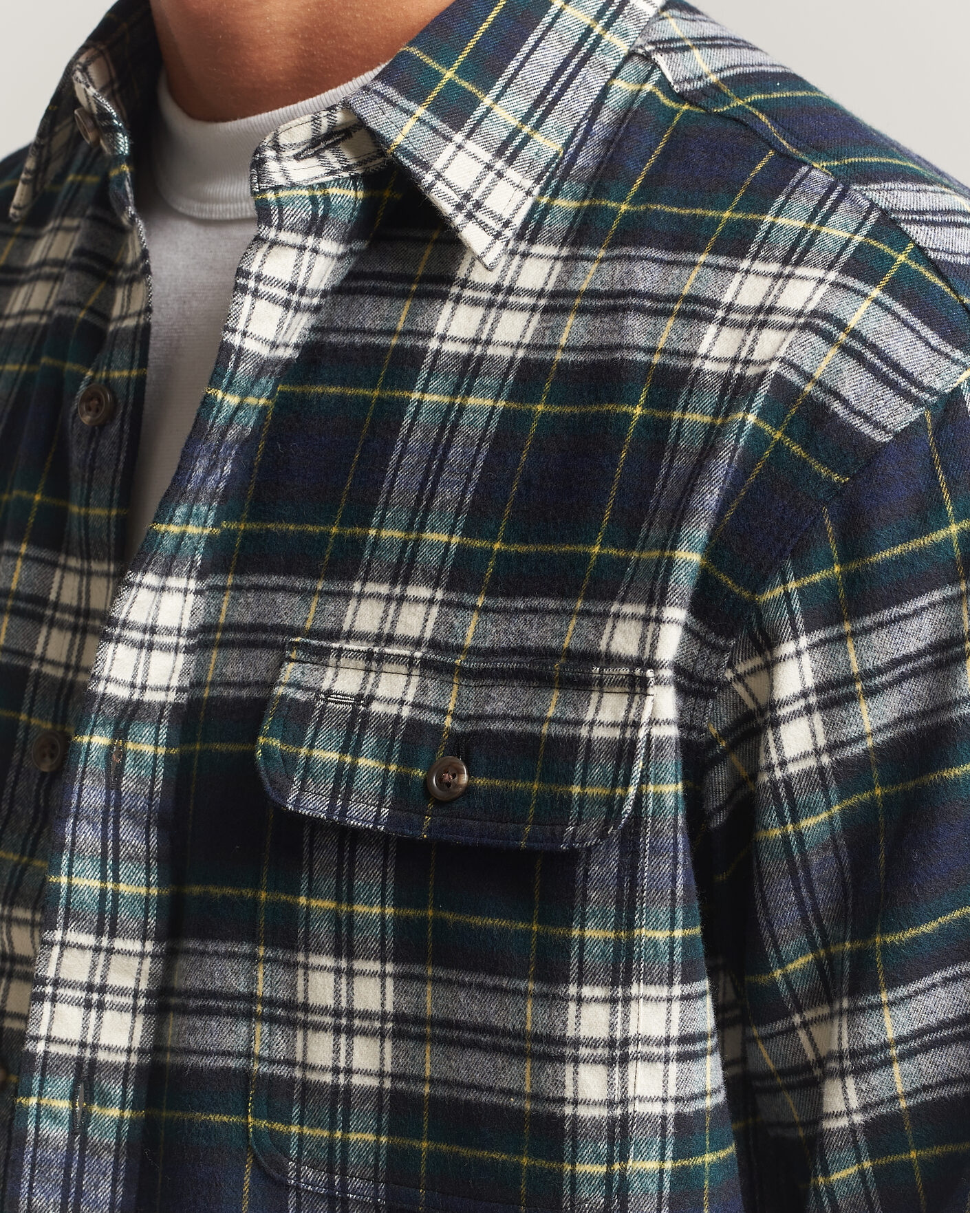 Herren | Hemden | Polo Ralph Lauren | Classic Fit Shaggy Flannel Shirt Navy Green