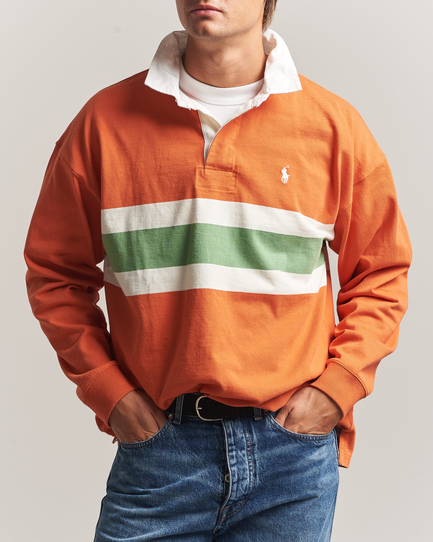 Herren | Pullover | Polo Ralph Lauren | Knitted Jersey Rugby Shirt Solar Sky Multi