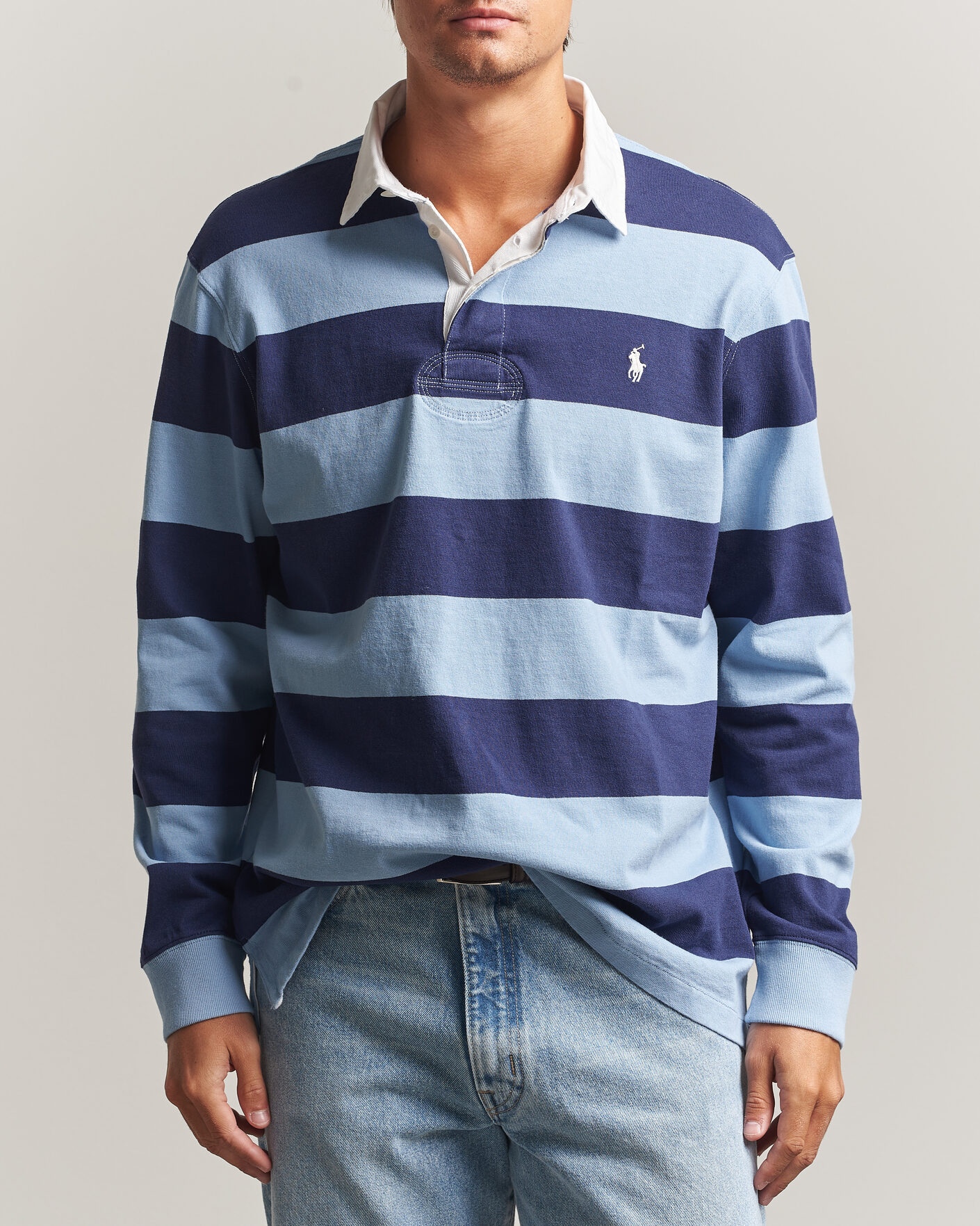 Herren | Pullover | Polo Ralph Lauren | Striped Jersey Rugger Blue/Navy