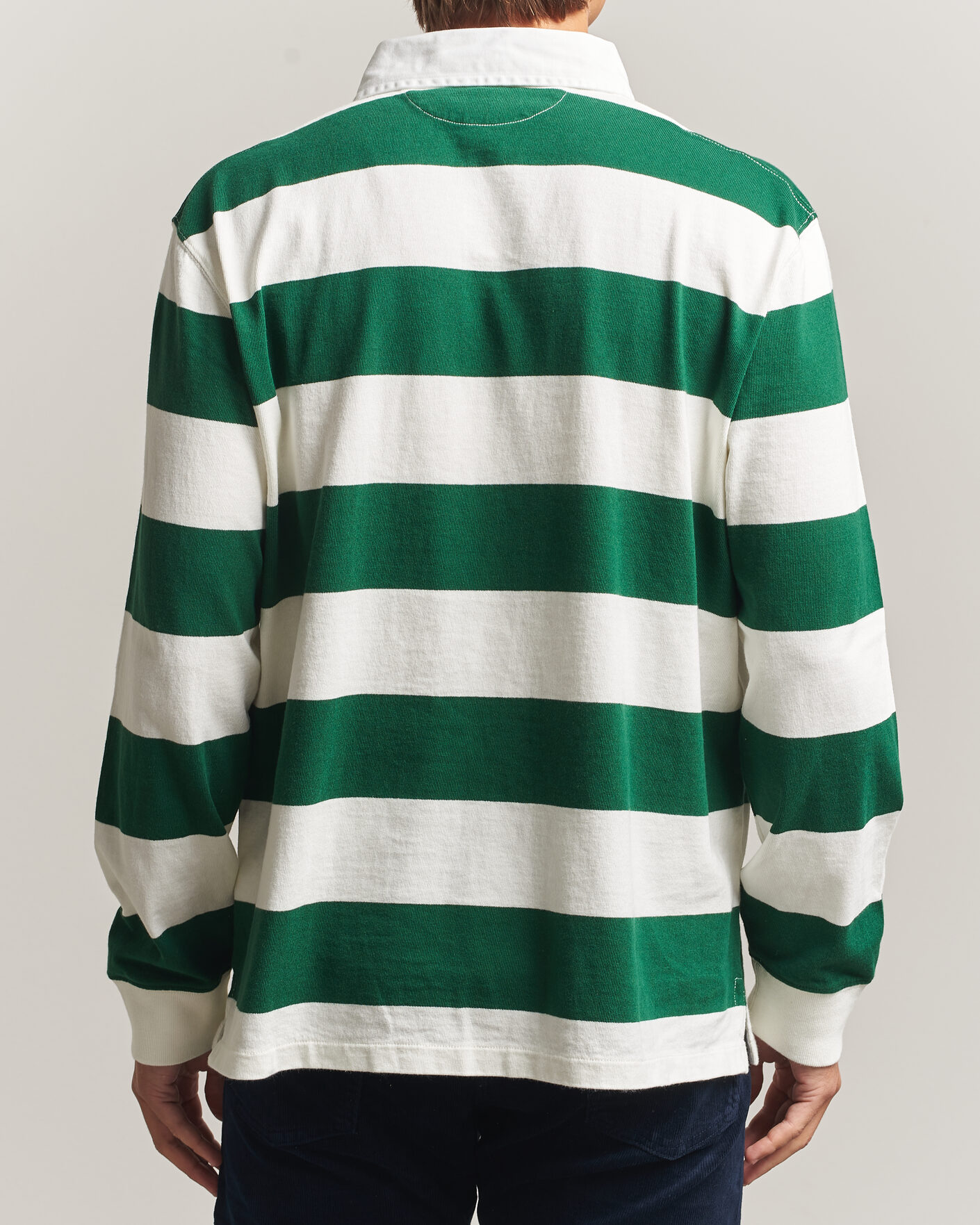 Herren | Pullover | Polo Ralph Lauren | Striped Jersey Rugger Cream/Forest