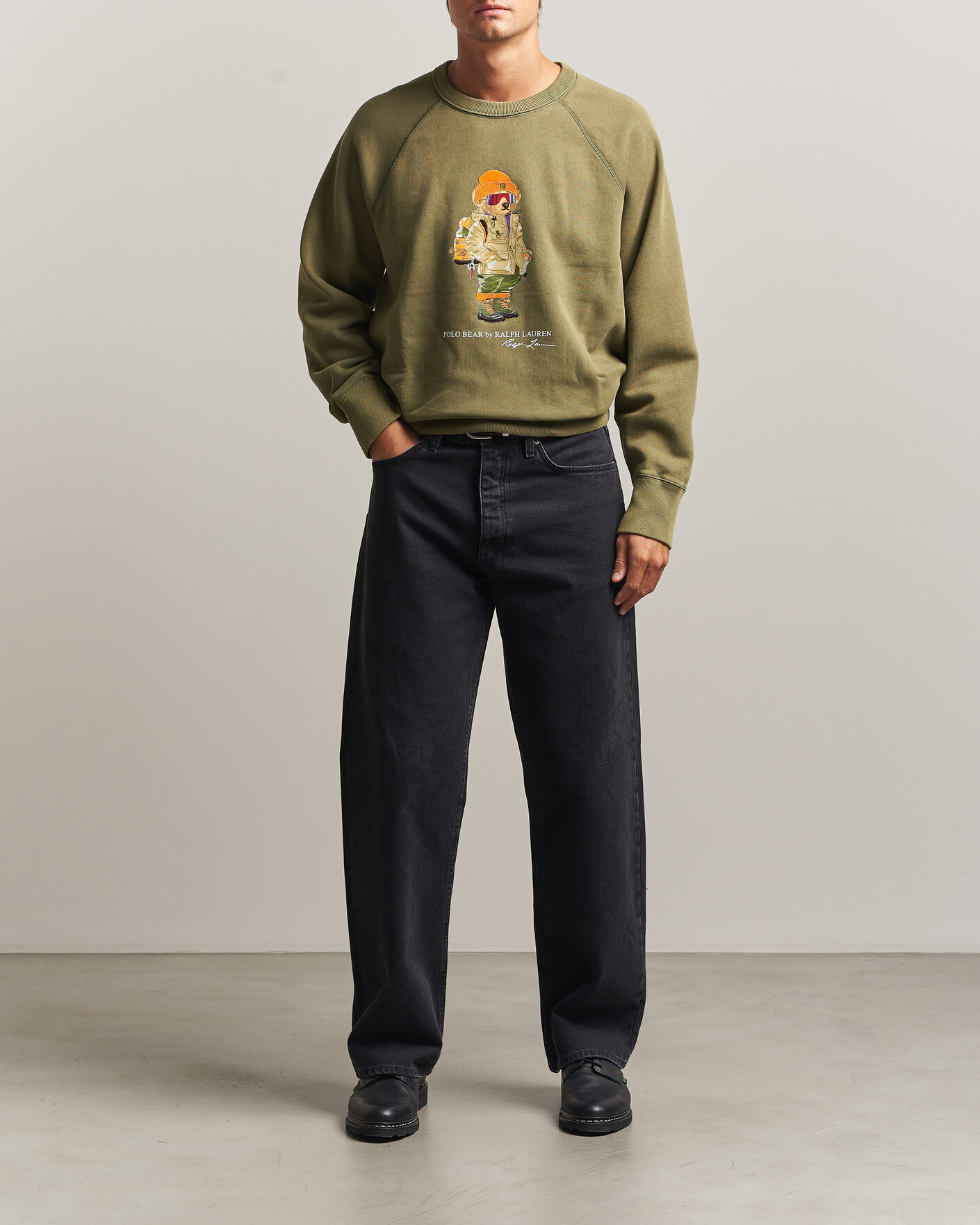 Herren | Pullover | Polo Ralph Lauren | Fleece Bear Sweatshirt Cruise Olive
