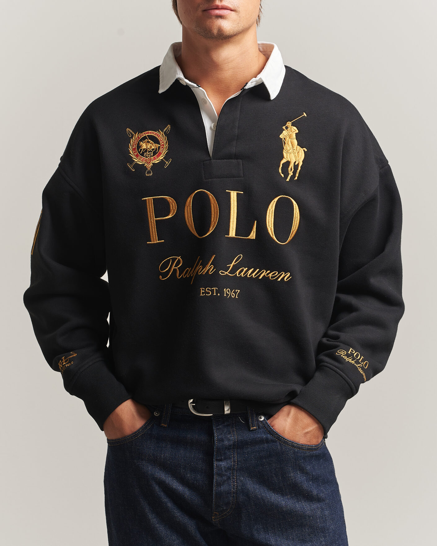 Herren | Pullover | Polo Ralph Lauren | Magic Fleece Printed Sweatshirt Polo Black