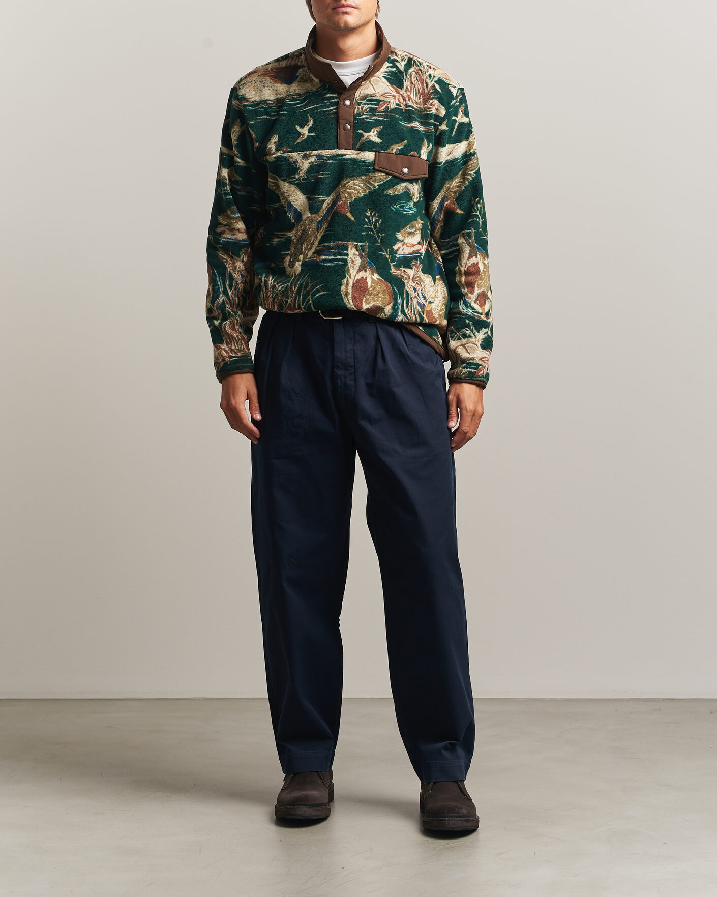 Herren | Pullover | Polo Ralph Lauren | Printed Vintage Fleece Pullover Duck Pond Scenic