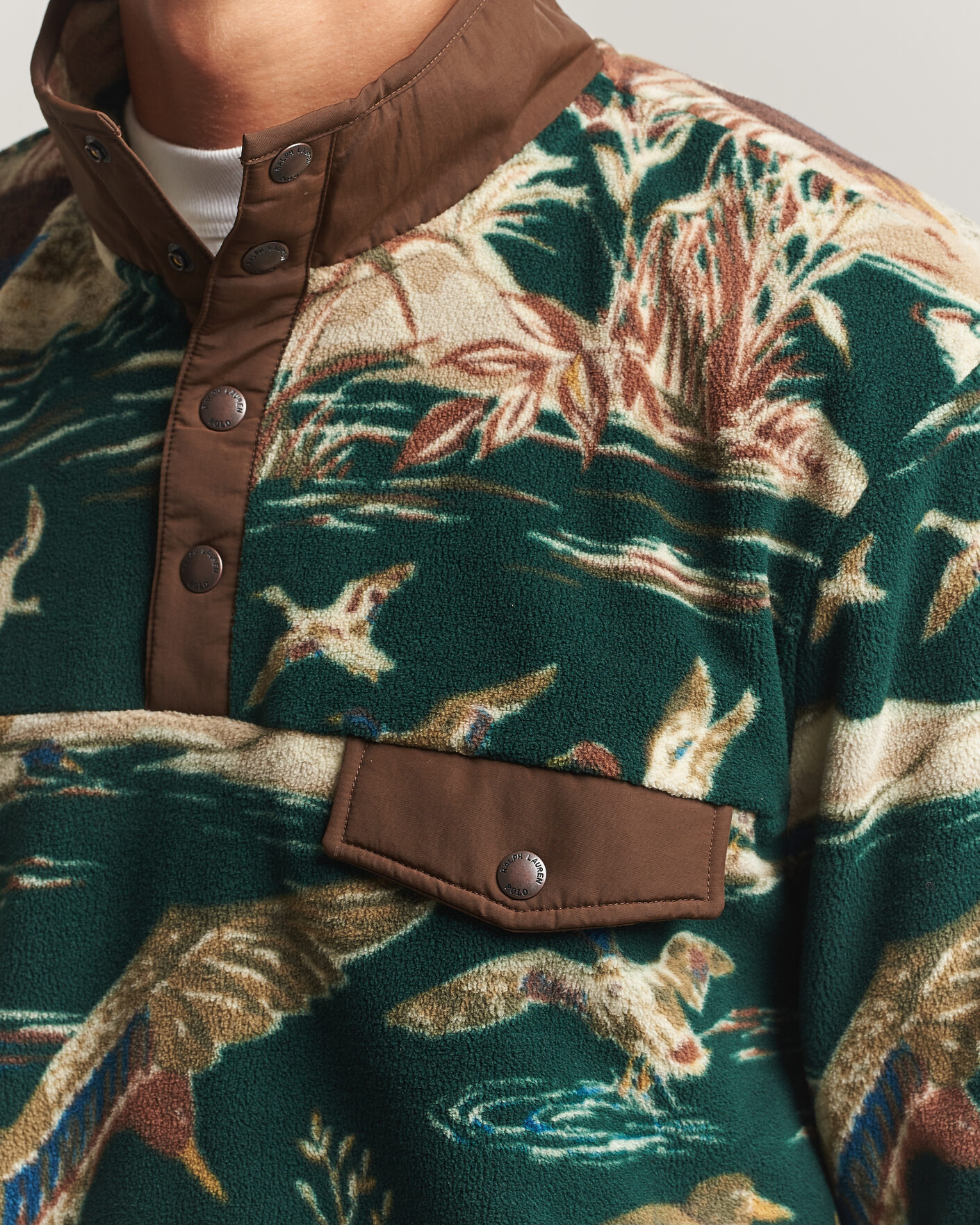 Herren | Pullover | Polo Ralph Lauren | Printed Vintage Fleece Pullover Duck Pond Scenic