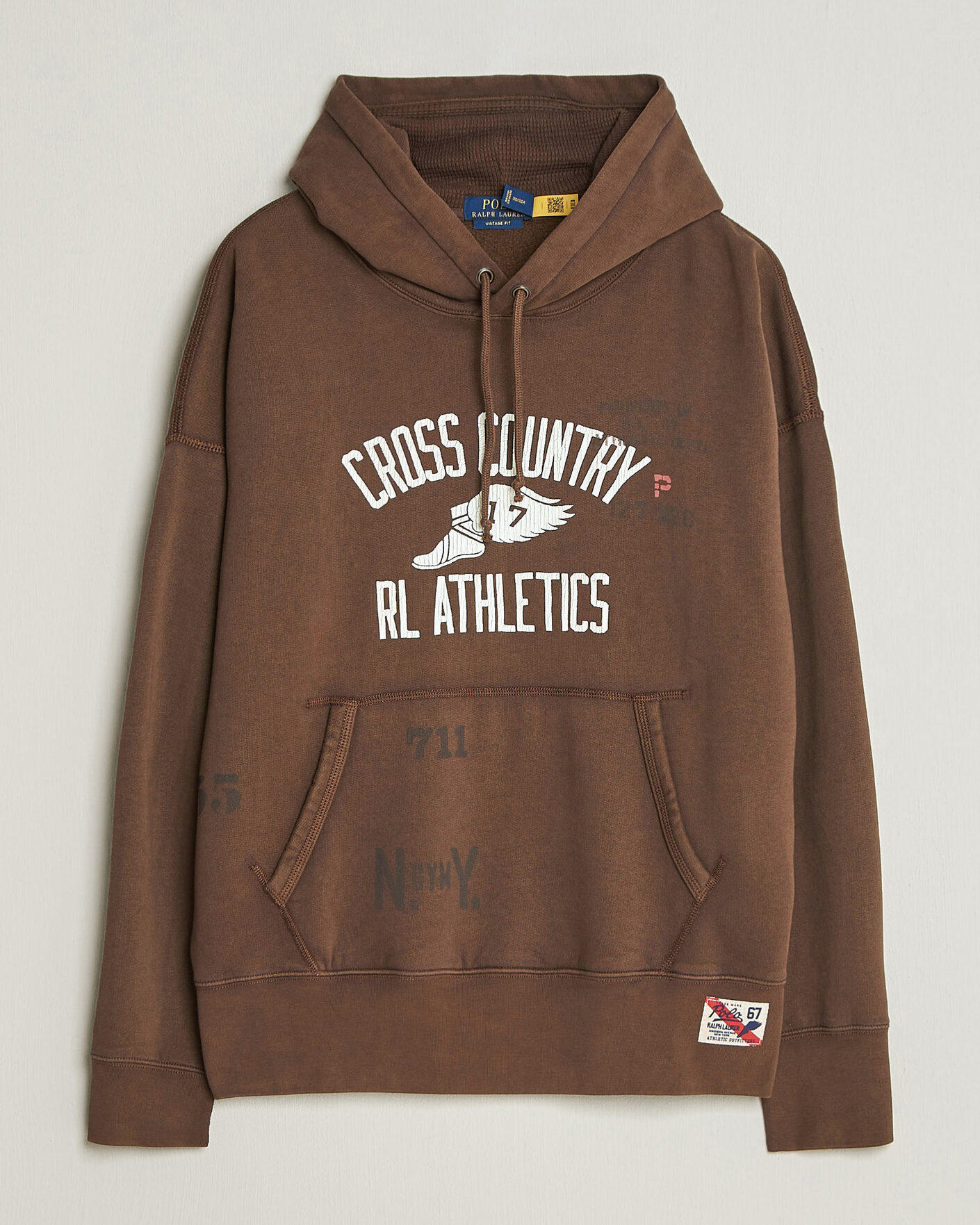 Herren | Pullover | Polo Ralph Lauren | Fleece Printed Hoodie Court Brown
