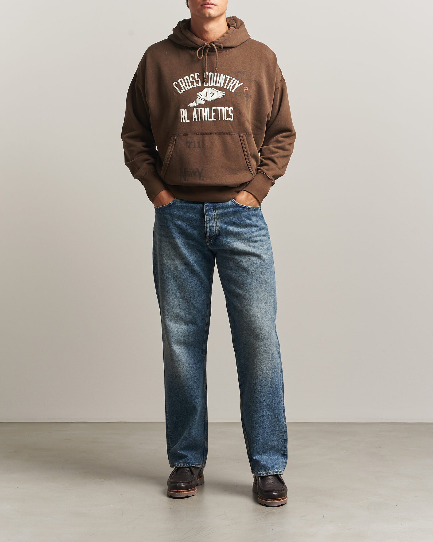 Herren | Pullover | Polo Ralph Lauren | Fleece Printed Hoodie Court Brown
