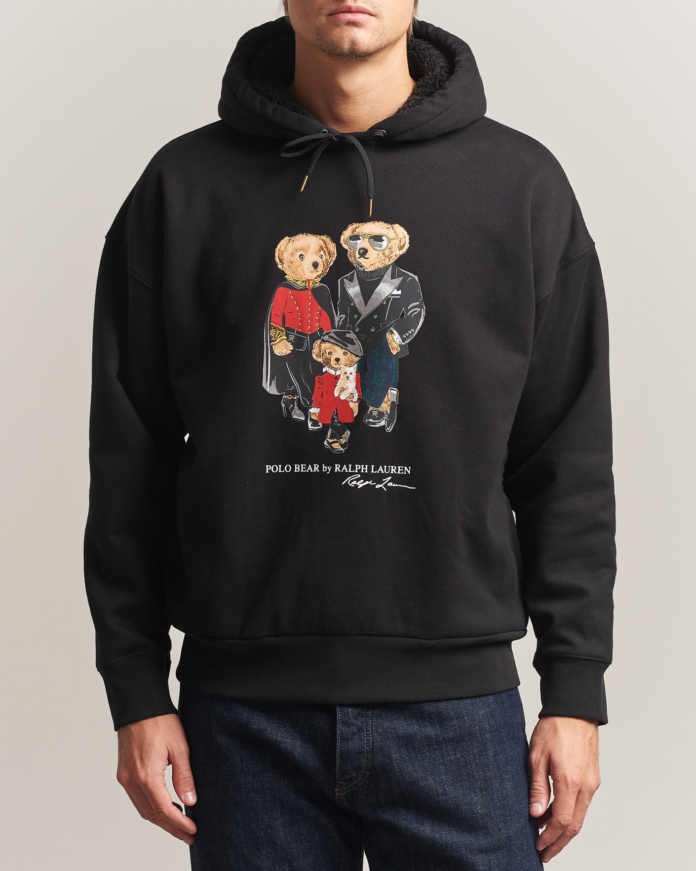 Herren | Pullover | Polo Ralph Lauren | Magic Fleece Bear Hoodie Polo Black