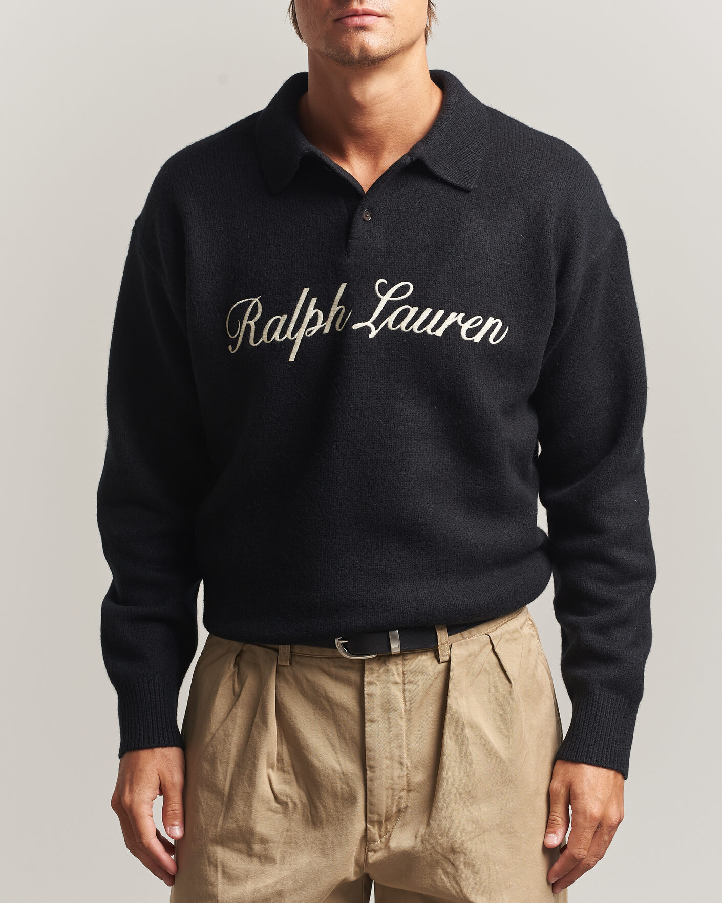 Herren | Pullover | Polo Ralph Lauren | Wool/Alpaca Rugby Sweater Polo Black