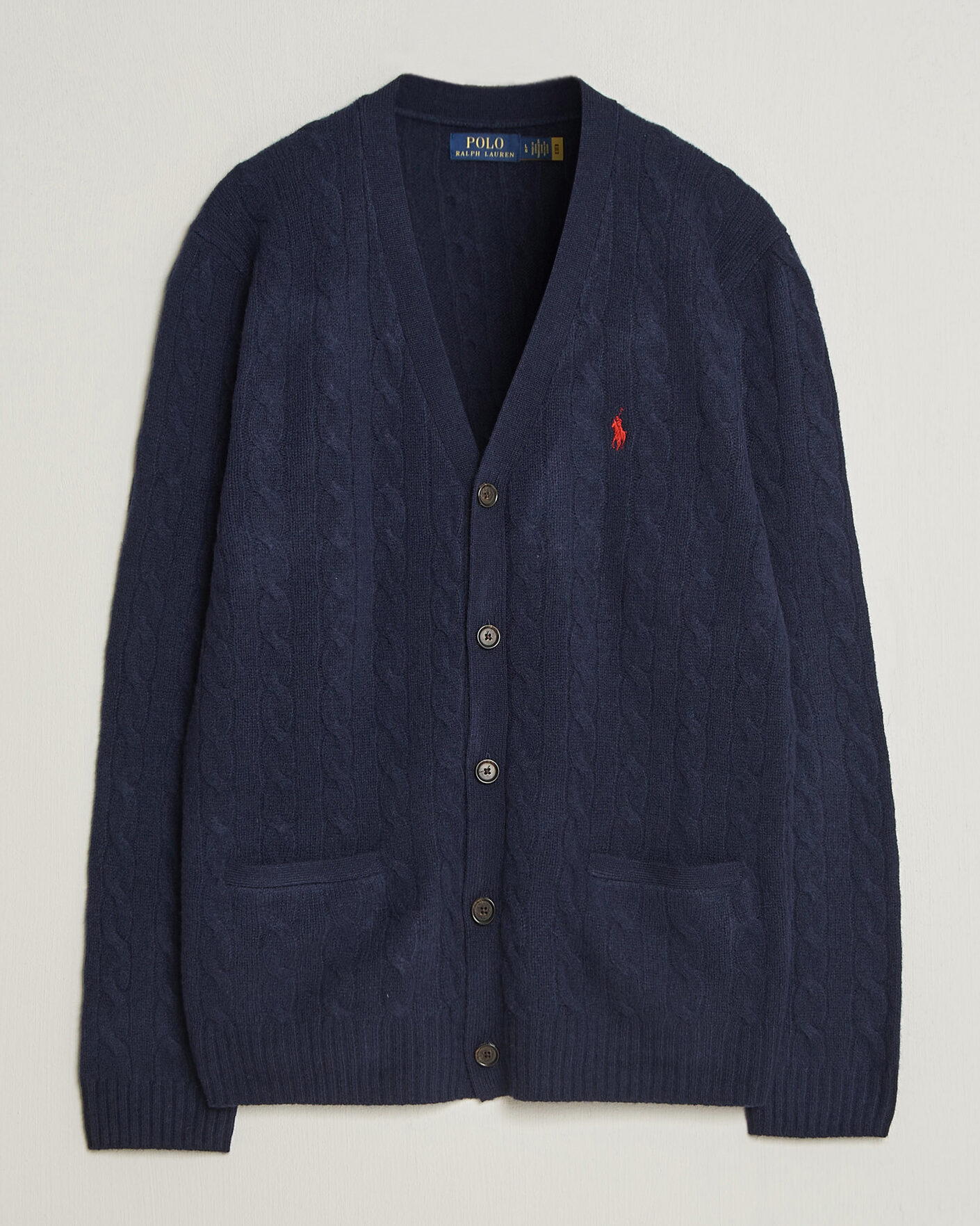 Herren | Pullover | Polo Ralph Lauren | Wool/Cashmere Cable Cardigan Hunter Navy