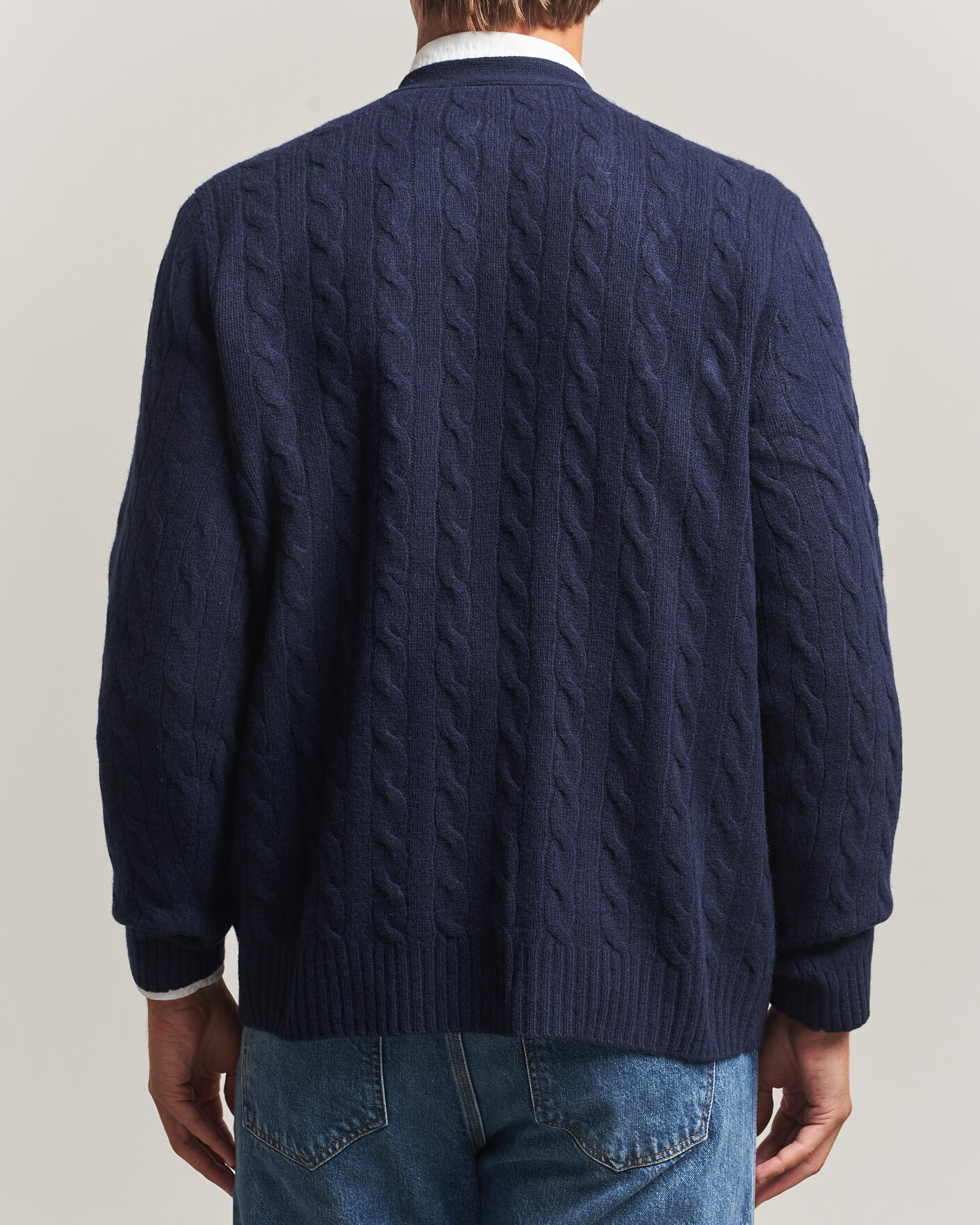 Herren | Pullover | Polo Ralph Lauren | Wool/Cashmere Cable Cardigan Hunter Navy