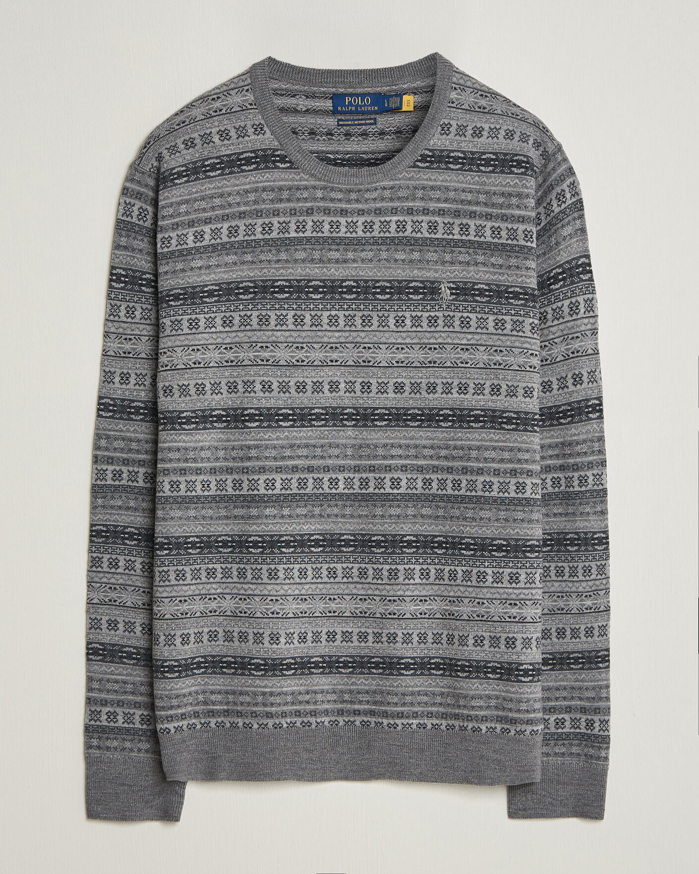 Herren | Pullover | Polo Ralph Lauren | Fair Isle Merino Sweater Grey Combo