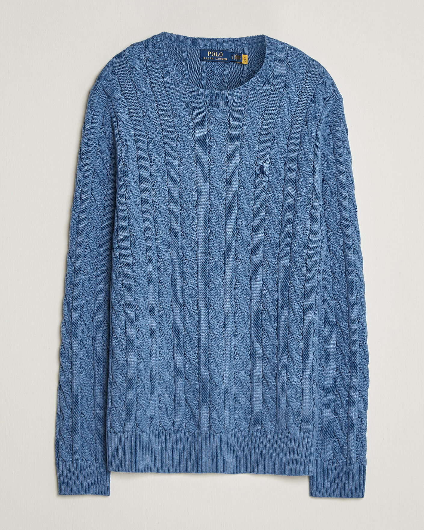 Herren | Pullover | Polo Ralph Lauren | Cotton Cable Pullover  Blue Borage Heather