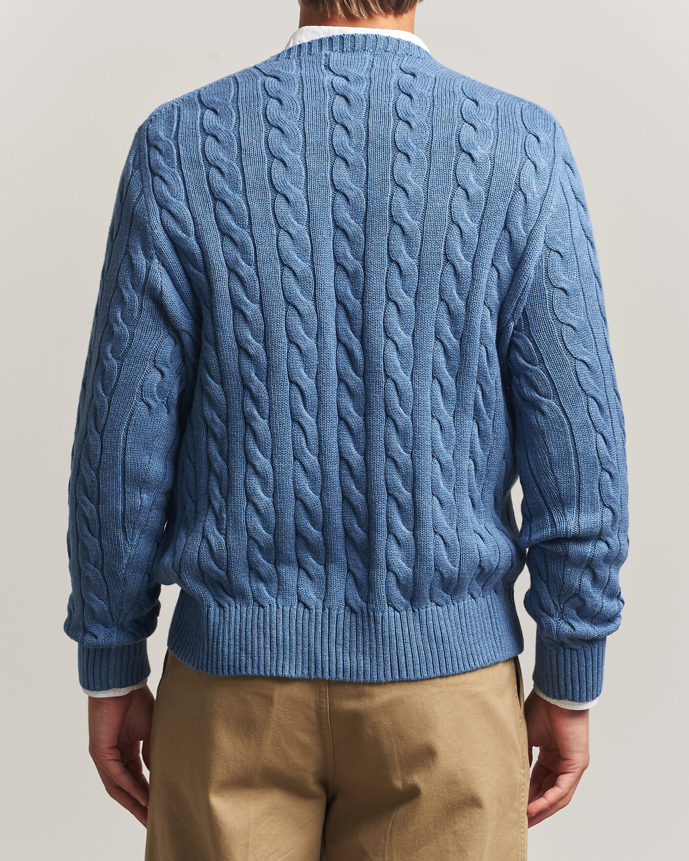 Herren | Pullover | Polo Ralph Lauren | Cotton Cable Pullover  Blue Borage Heather