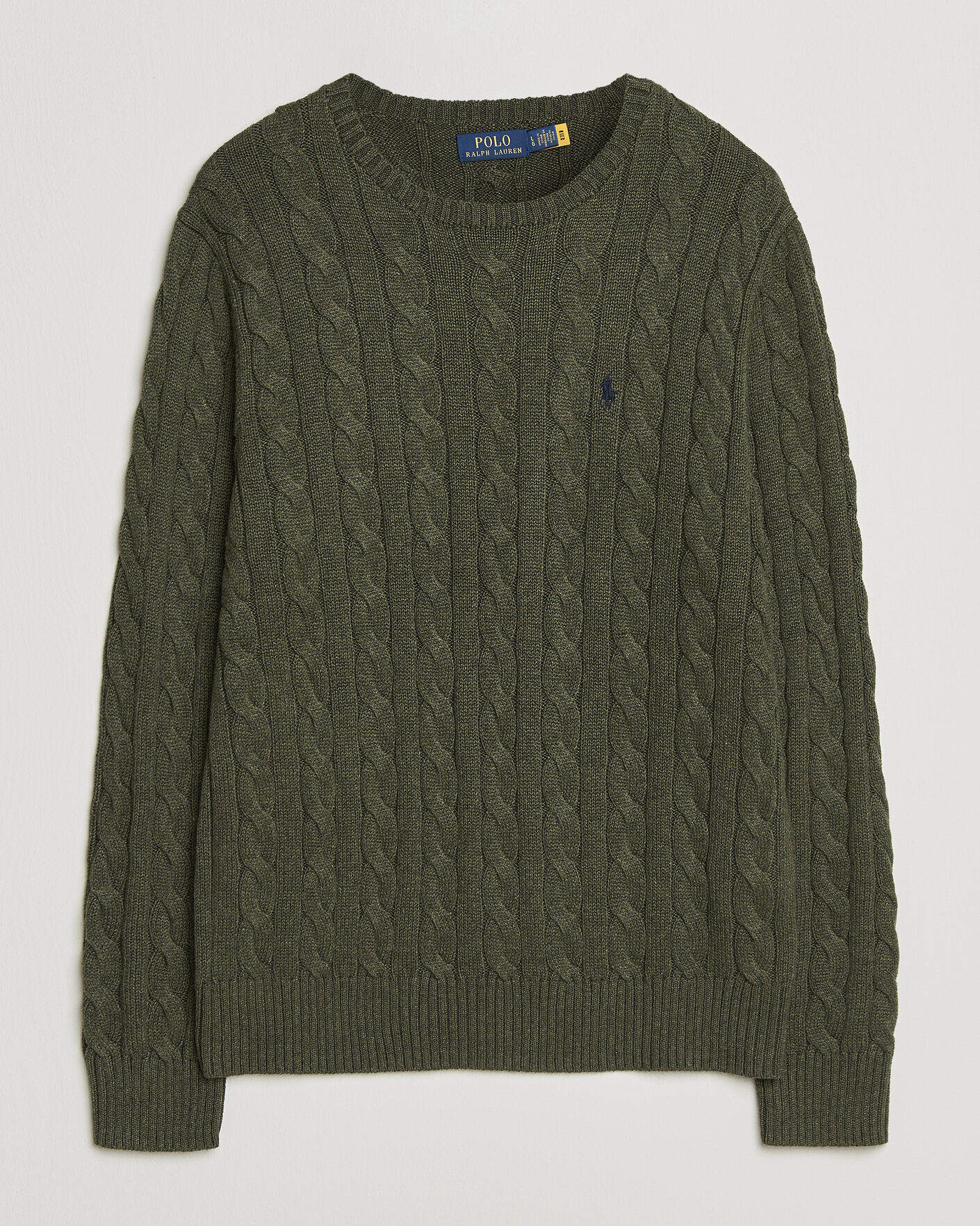Herren | Pullover | Polo Ralph Lauren | Cotton Cable Pullover Olive Shrub Heather