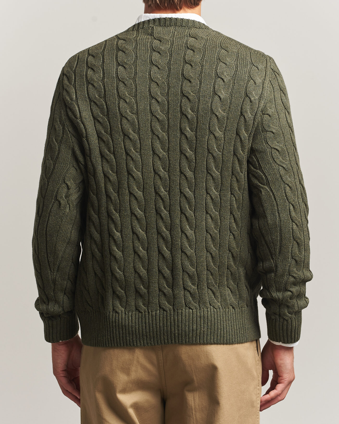 Herren | Pullover | Polo Ralph Lauren | Cotton Cable Pullover Olive Shrub Heather