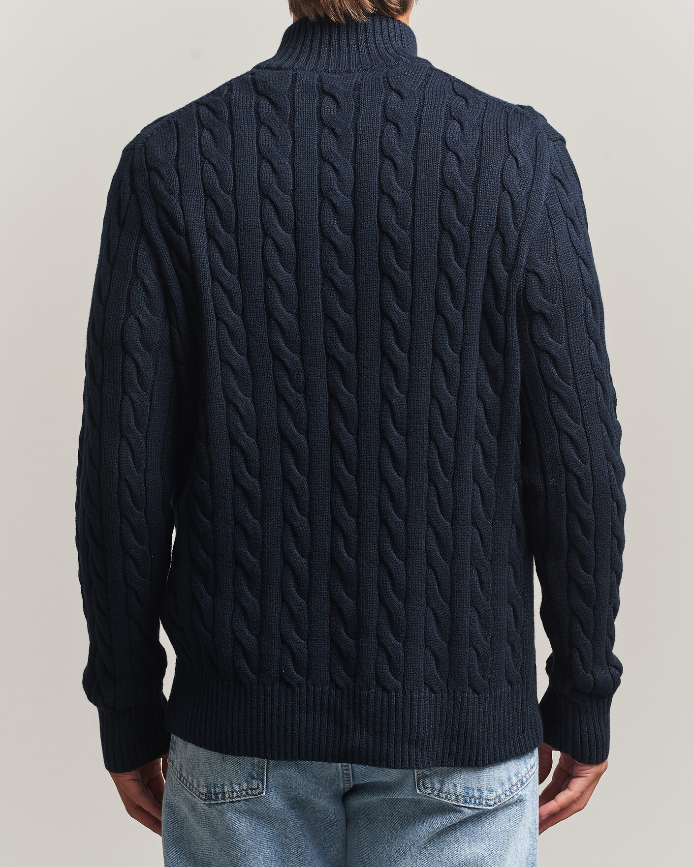 Herren | Pullover | Polo Ralph Lauren | Cotton Cable Half Zip Hunter Navy