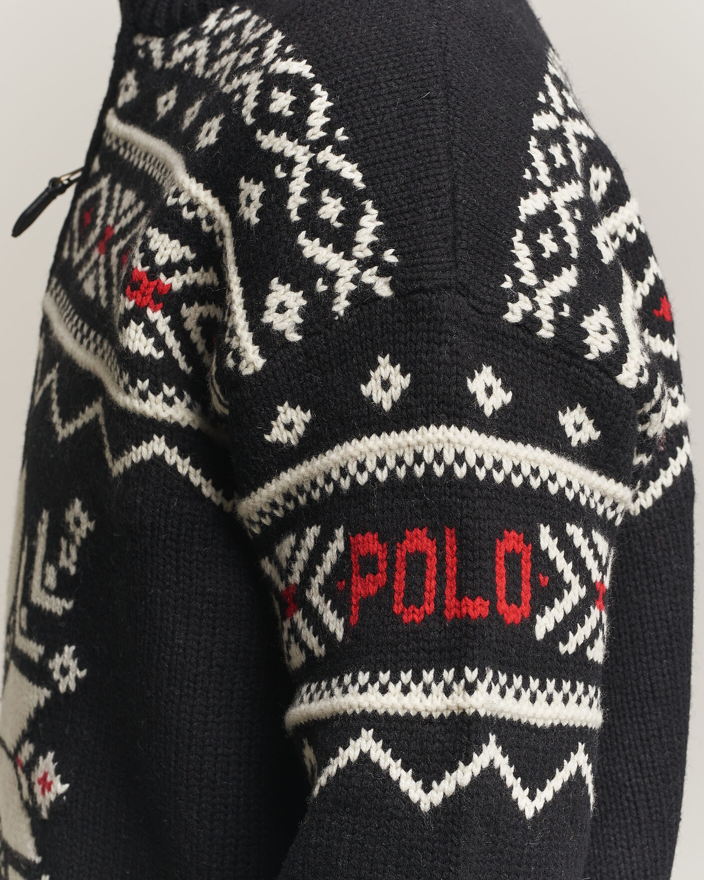 Herren | Pullover | Polo Ralph Lauren | Wool Cotton Blend Sweater Black Combo