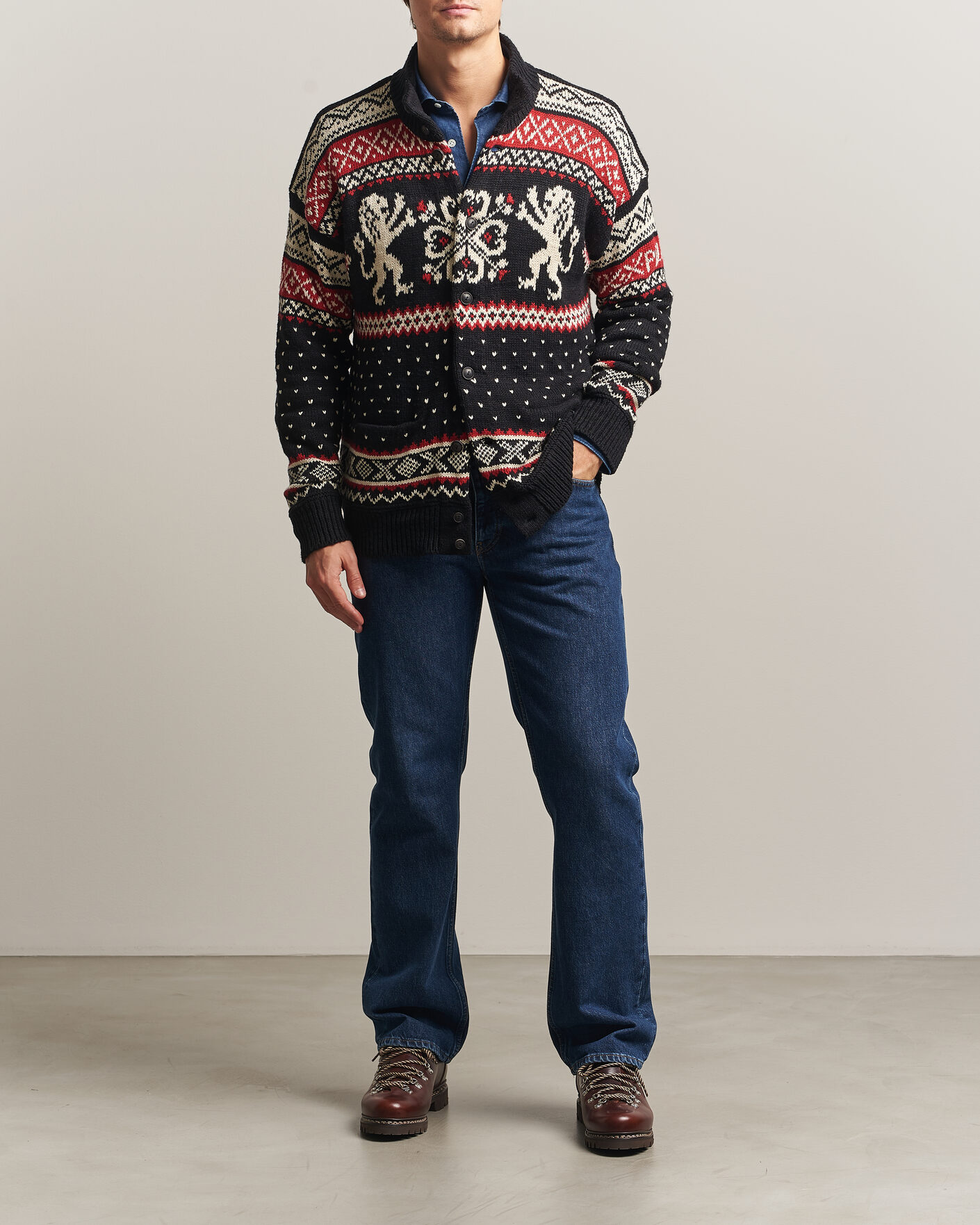 Herren | Pullover | Polo Ralph Lauren | Cotton/Cashmere Cardigan Black Combo
