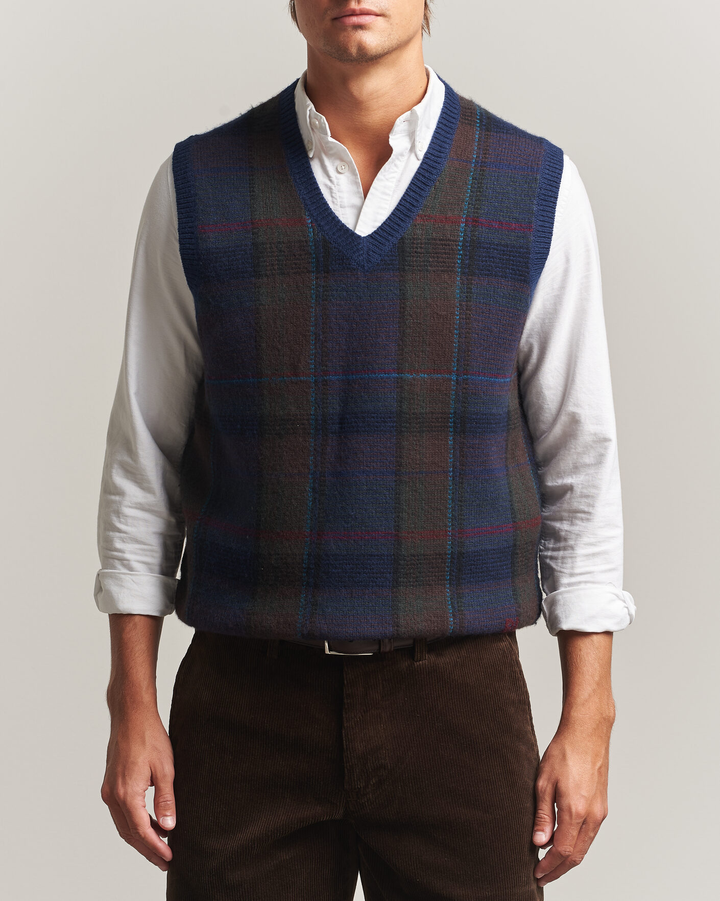 Herren | Pullover | Polo Ralph Lauren | Hudson Cotton Blend V-Neck Vest Navy Multi