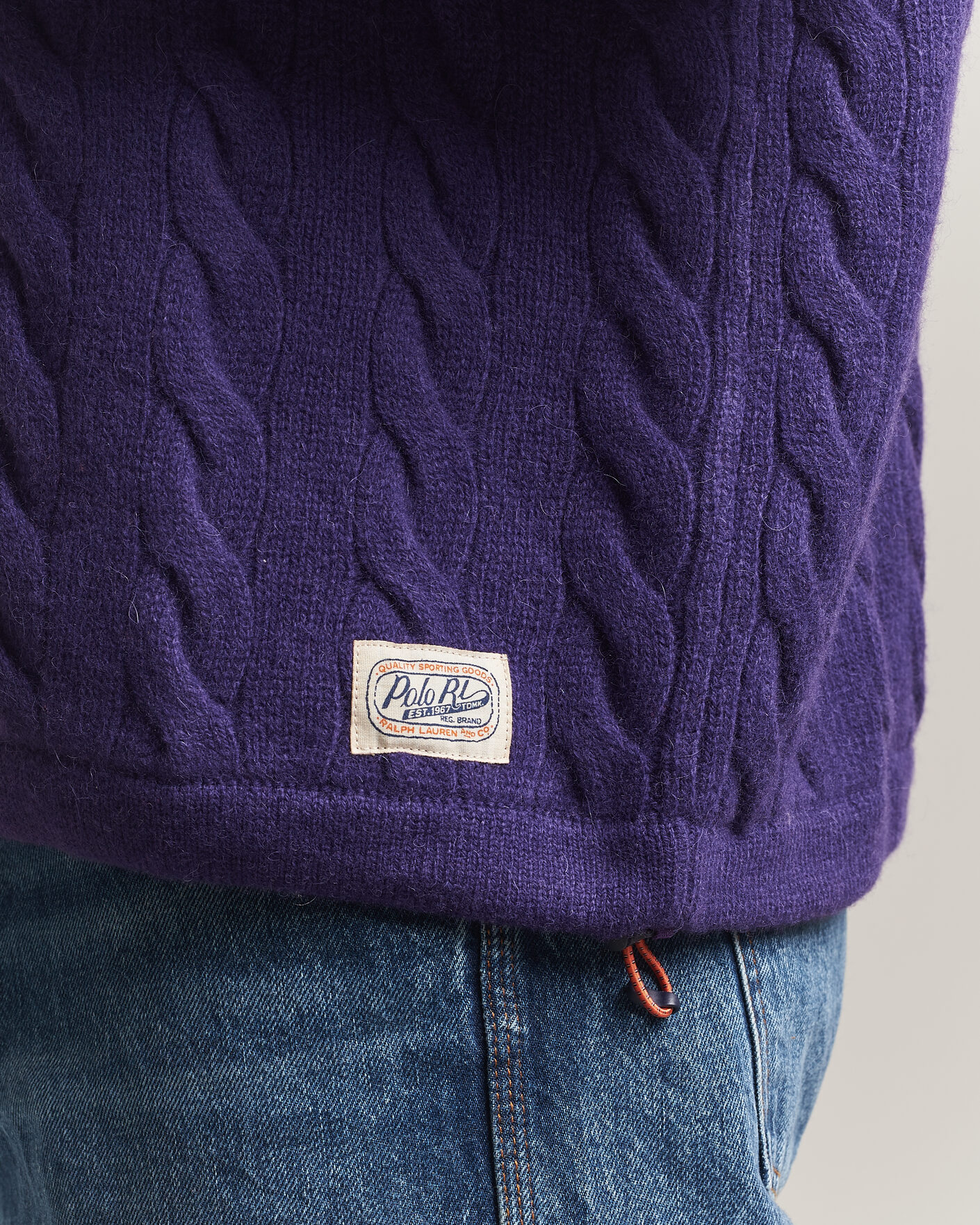 Herren | Pullover | Polo Ralph Lauren | Wool Blend Cable Knitted Polo Purple Combo