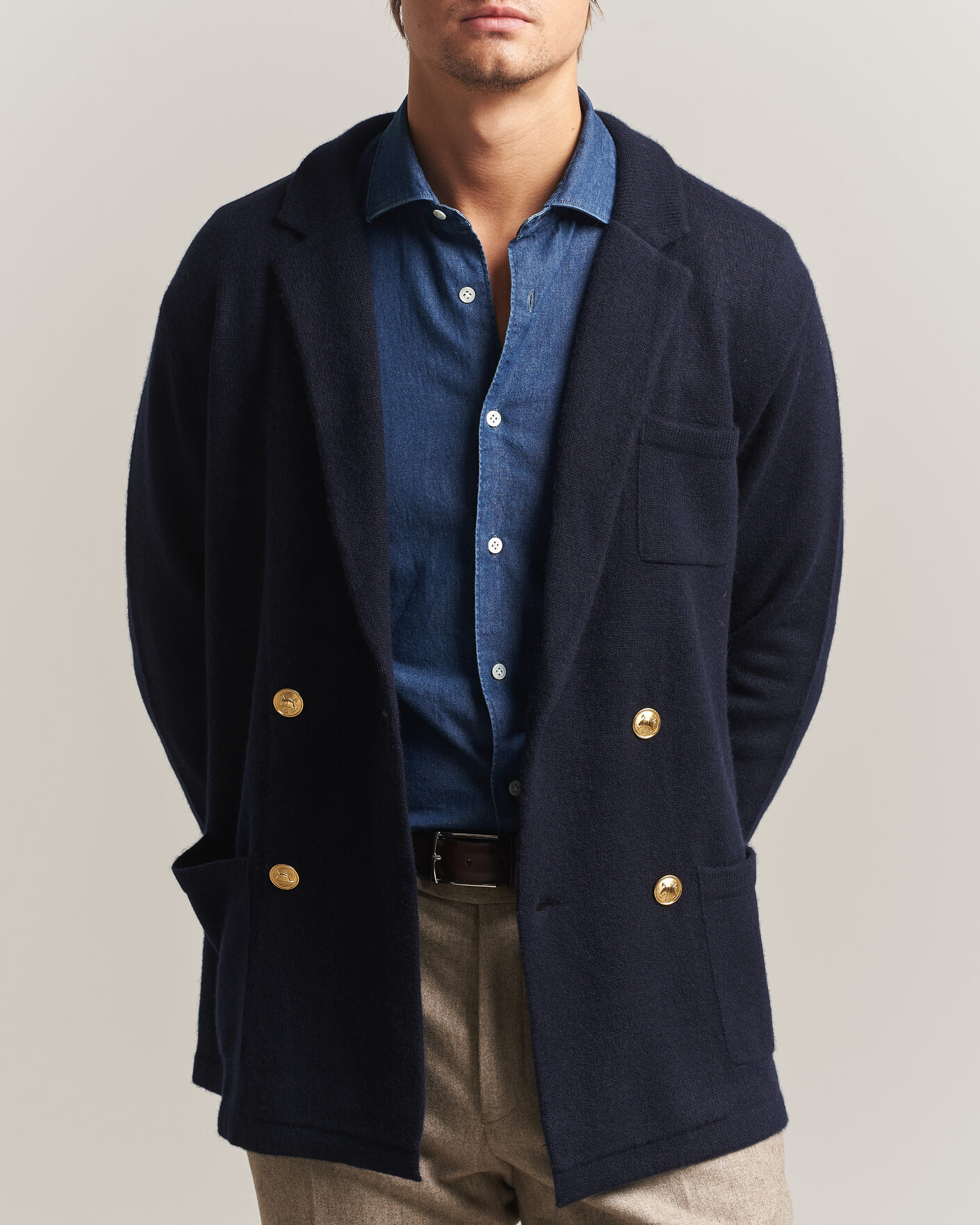 Herren | Pullover | Polo Ralph Lauren | Double Breasted Cashmere Cardigan Aviator Navy