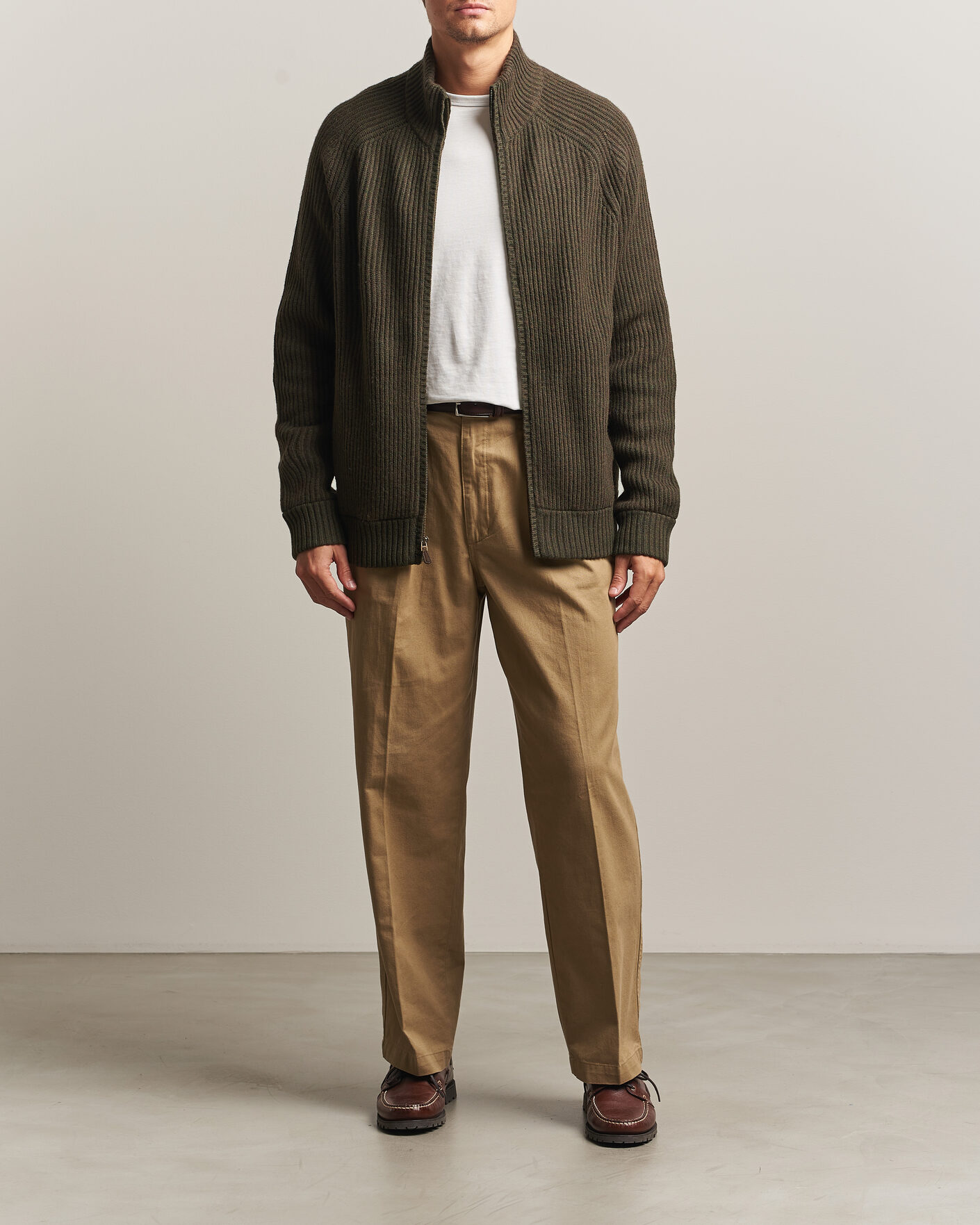Herren | Pullover | Polo Ralph Lauren | Wool/Cashmere Full-Zip Ekanite Olive Heather