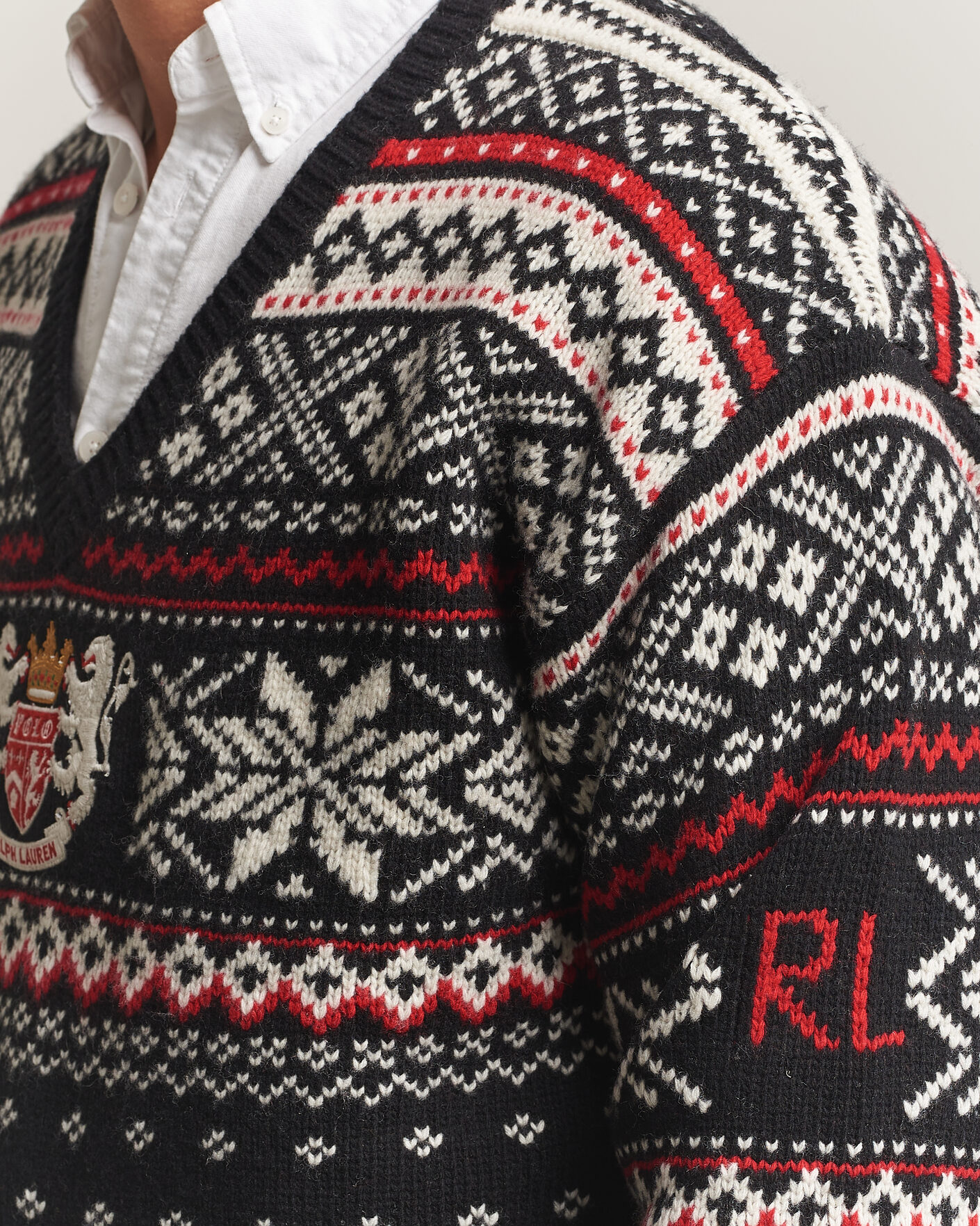 Herren | Pullover | Polo Ralph Lauren | Royal Holiday Wool Sweater Black Combo