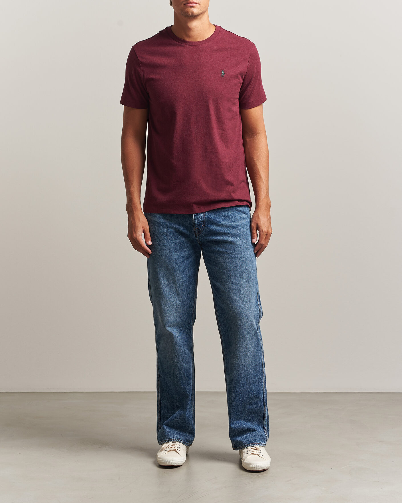 Herren | T-Shirts | Polo Ralph Lauren | Custom Slim Fit T-shirt Spring Wine Heather