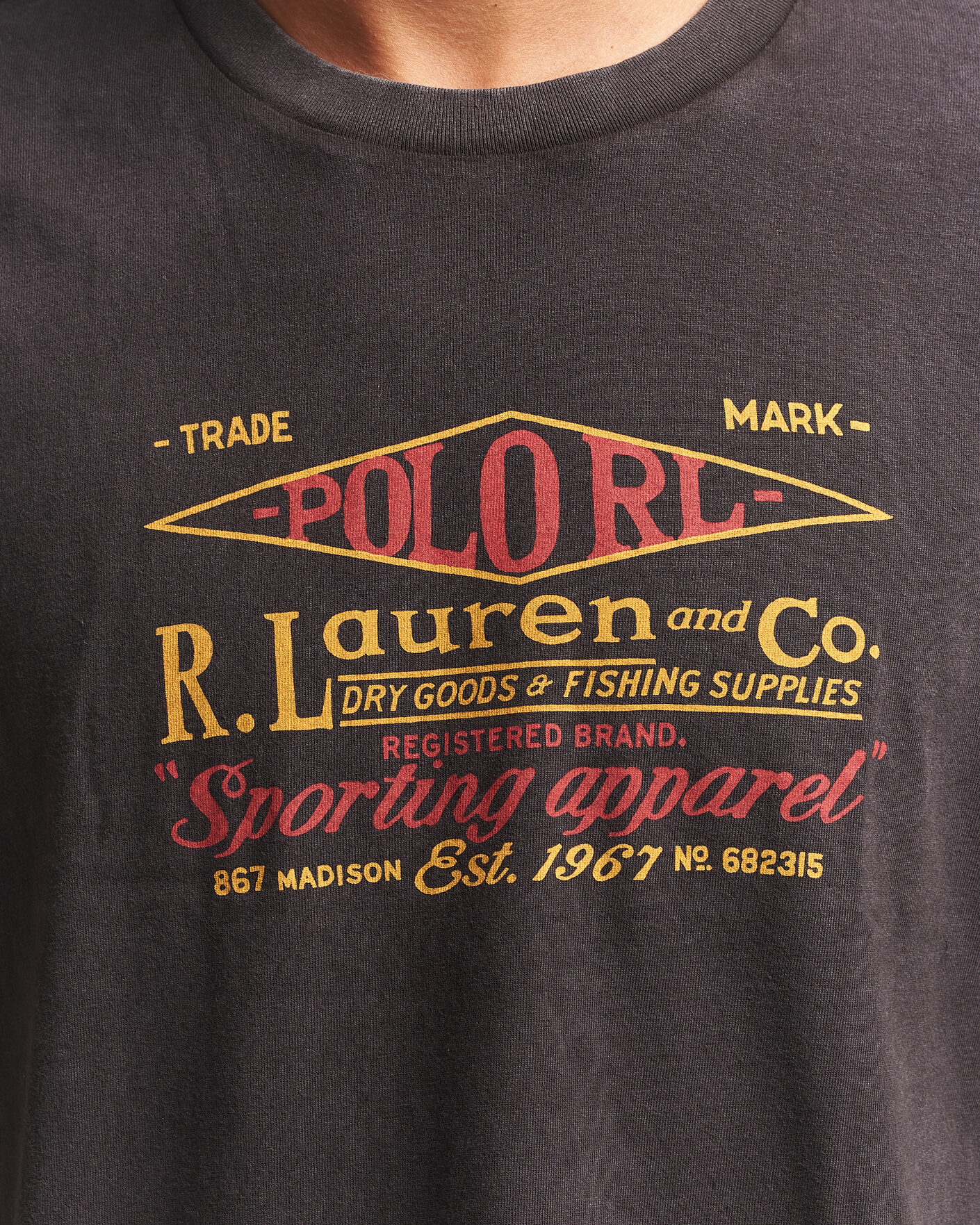 Herren | T-Shirts | Polo Ralph Lauren | Relaxed Fit Print T-Shirt Polo Black