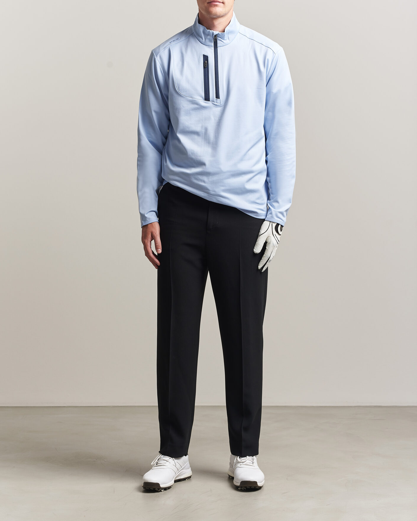 Herren | Golfbekleidung | Polo Ralph Lauren | Luxury Jersey Half Zip Pebble Blue