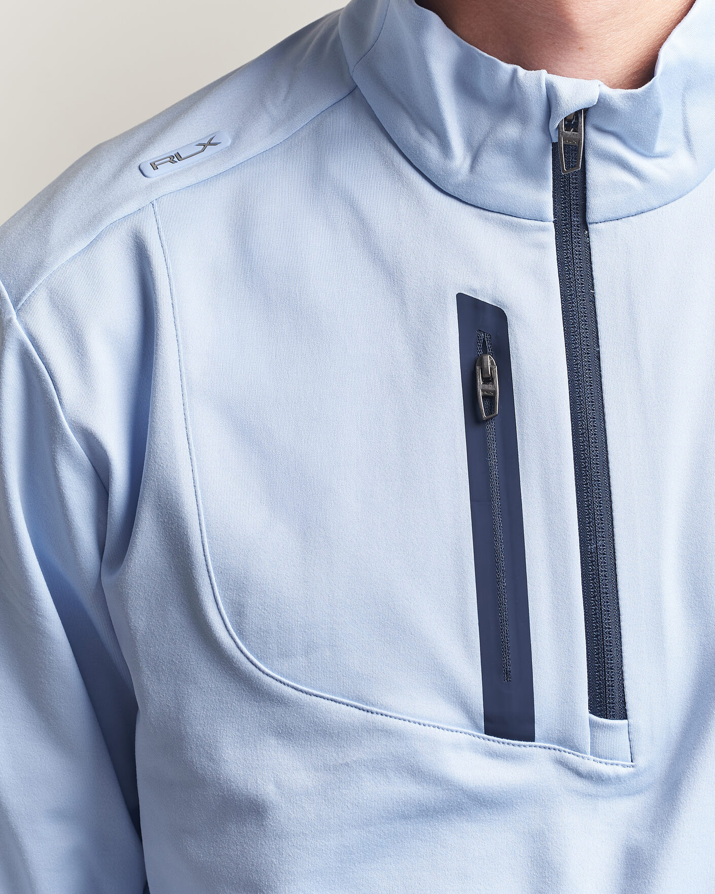 Herren | Golfbekleidung | Polo Ralph Lauren | Luxury Jersey Half Zip Pebble Blue
