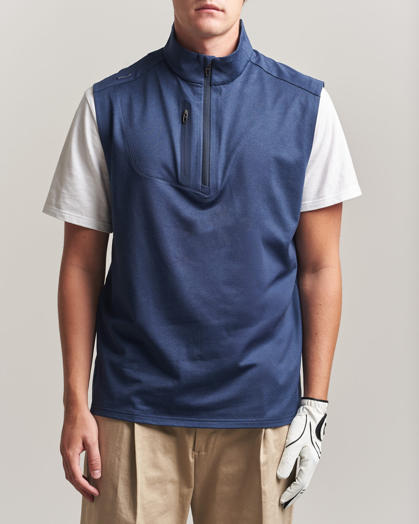Herren | Pullover | RLX Ralph Lauren | Luxury Jersey Vest Half Zip Spring Navy Heather