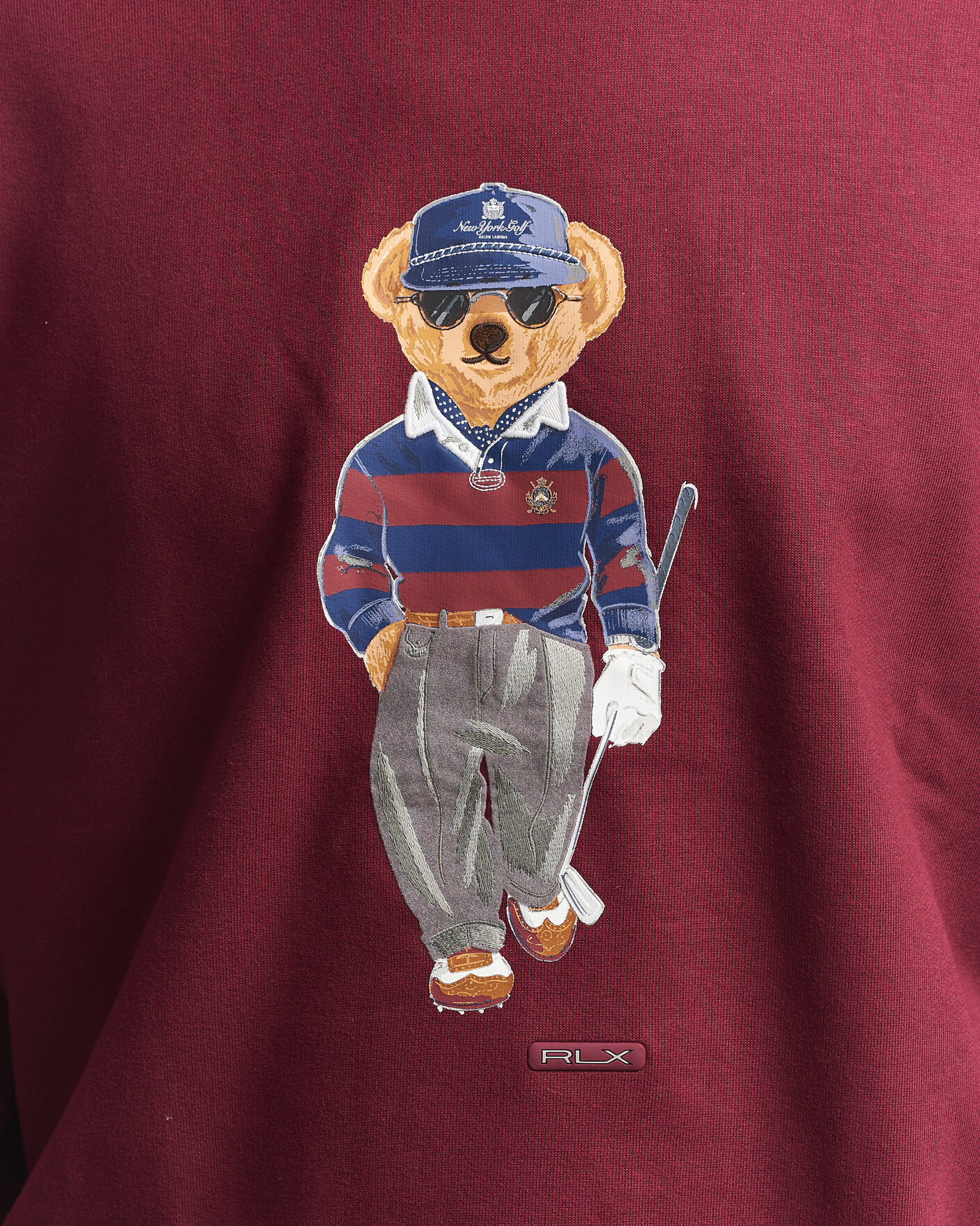 Herren | Pullover | RLX Ralph Lauren | Polo Ralph Lauren Magic Fleece Bear Sweatshirt Classic Wine