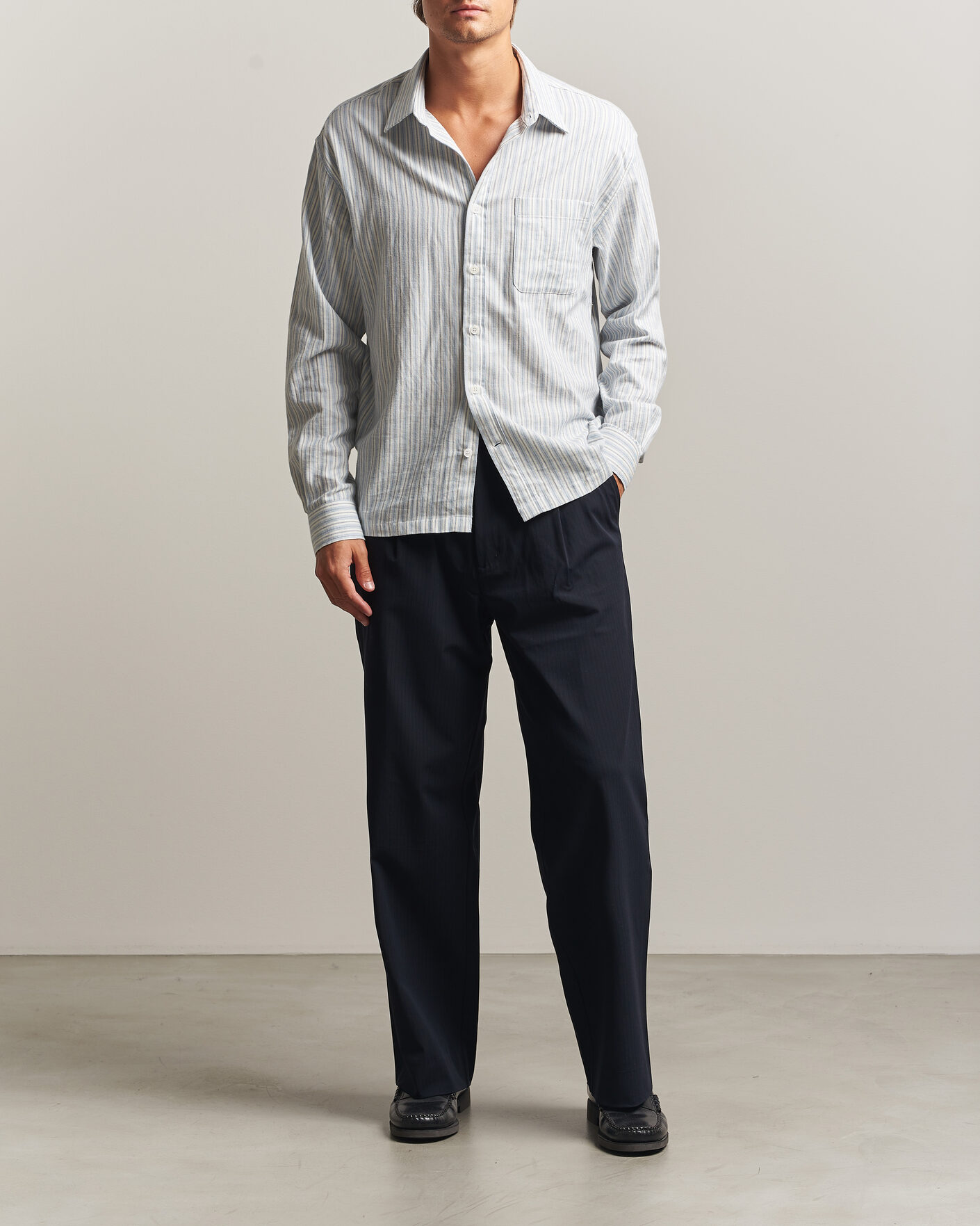 Herren | Hosen | Samsøe Samsøe | Valentin Pleated Trousers Salute Navy