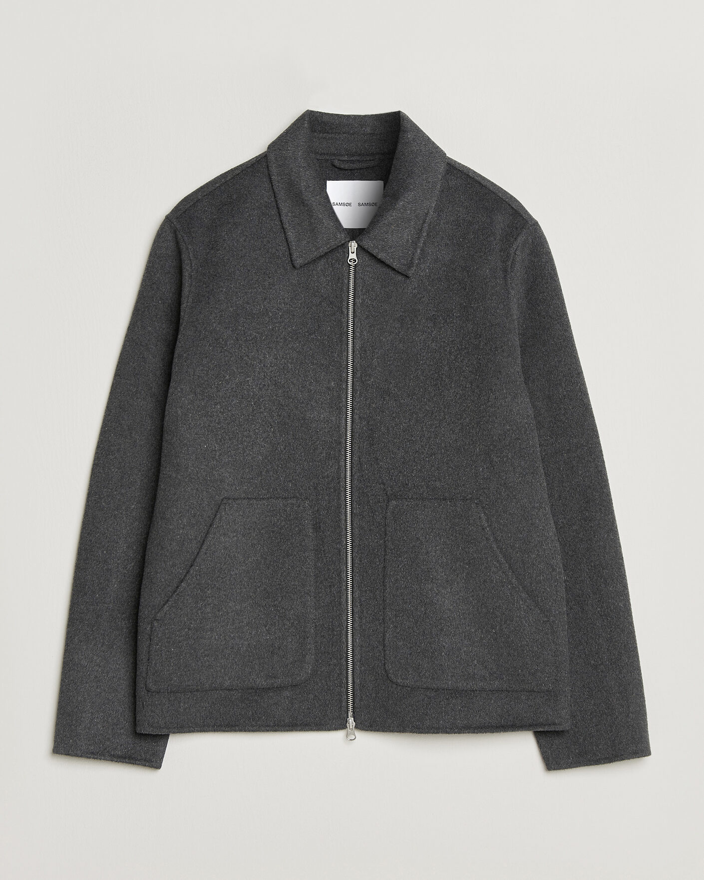 Herren | Jacken | Samsøe Samsøe | Paulo Wool Shirt Jacket Dark Grey Melange